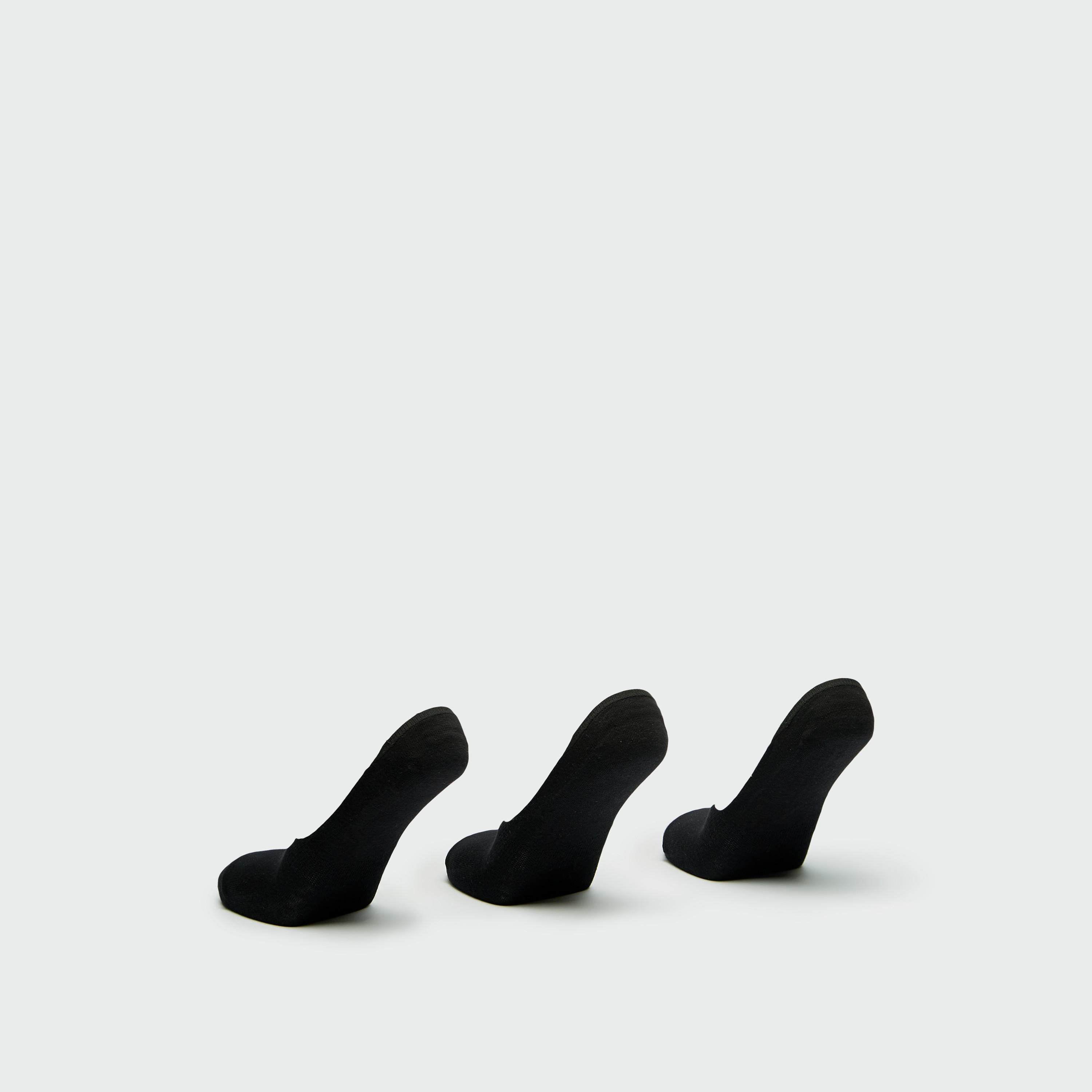 Gloo Solid No Show Socks - Set of 3-men-socks-image-3