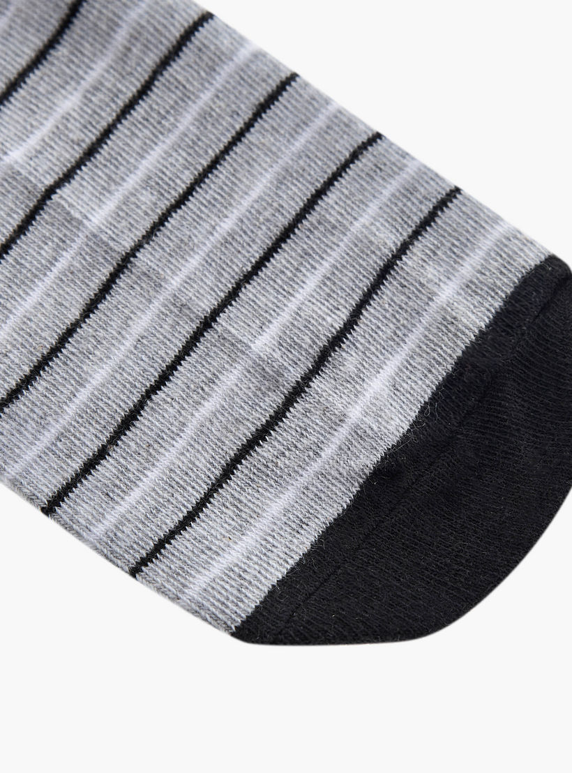 Gloo Striped Non Terry Ankle Length Socks - Set of 5-men-socks-image-3