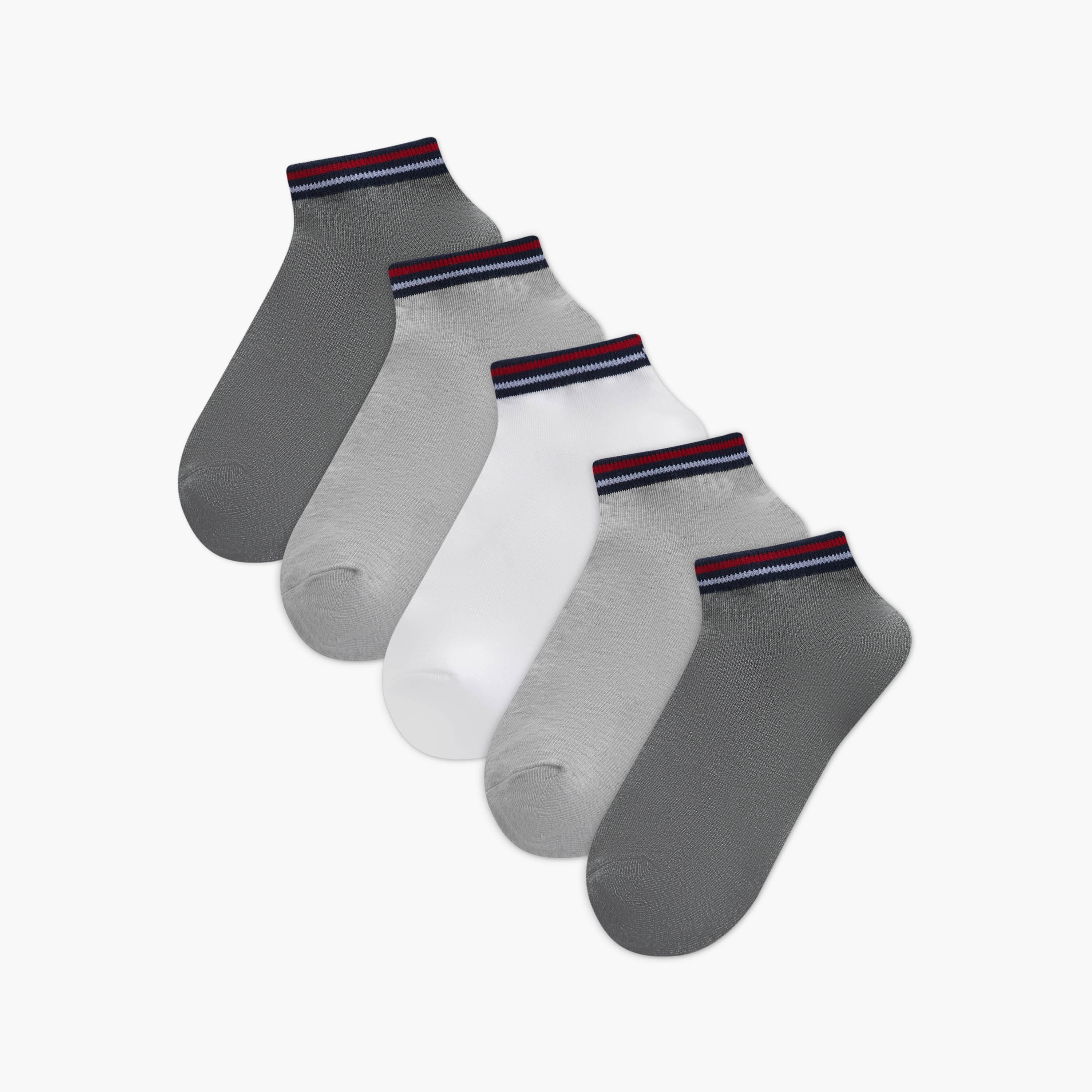 جوارب مقلمة طول الكاحل للرجال من جلوو - طقم من 5-men-socks-image-1
