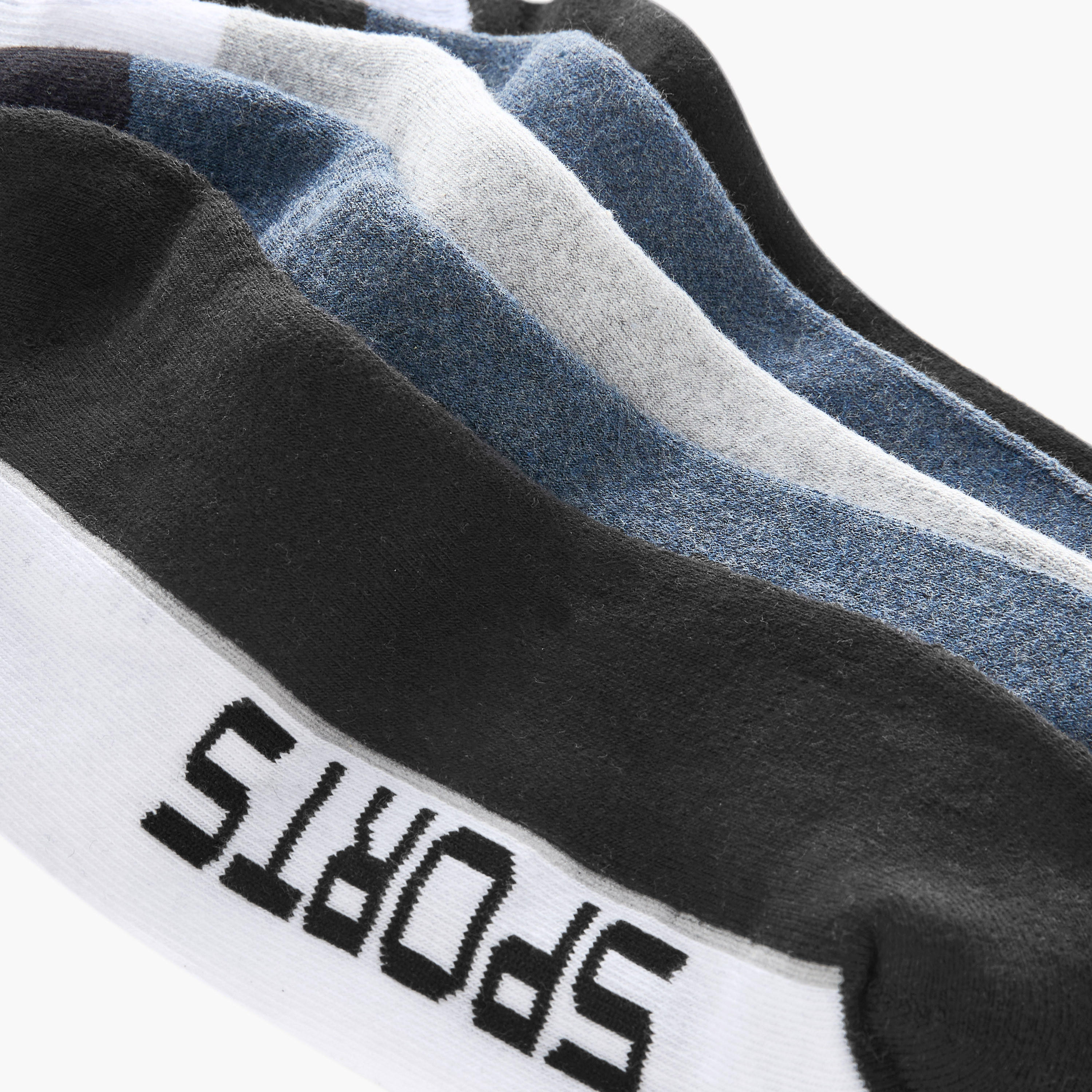 جوارب مبطنة قوالب ملونة بطول الكاحل من جلو - طقم من 5 أزواج-men-socks-image-4