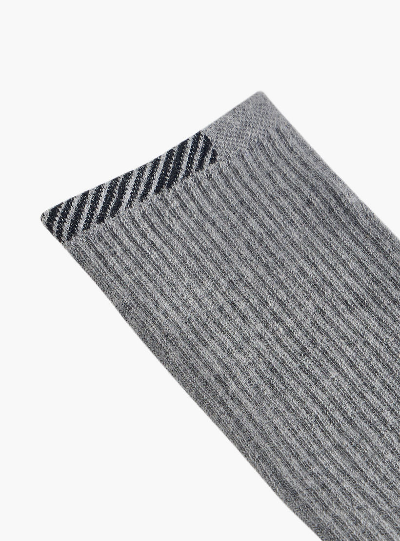 Gloo Ribbed Crew Length Cushioned Socks - Set of 3-men-socks-image-3