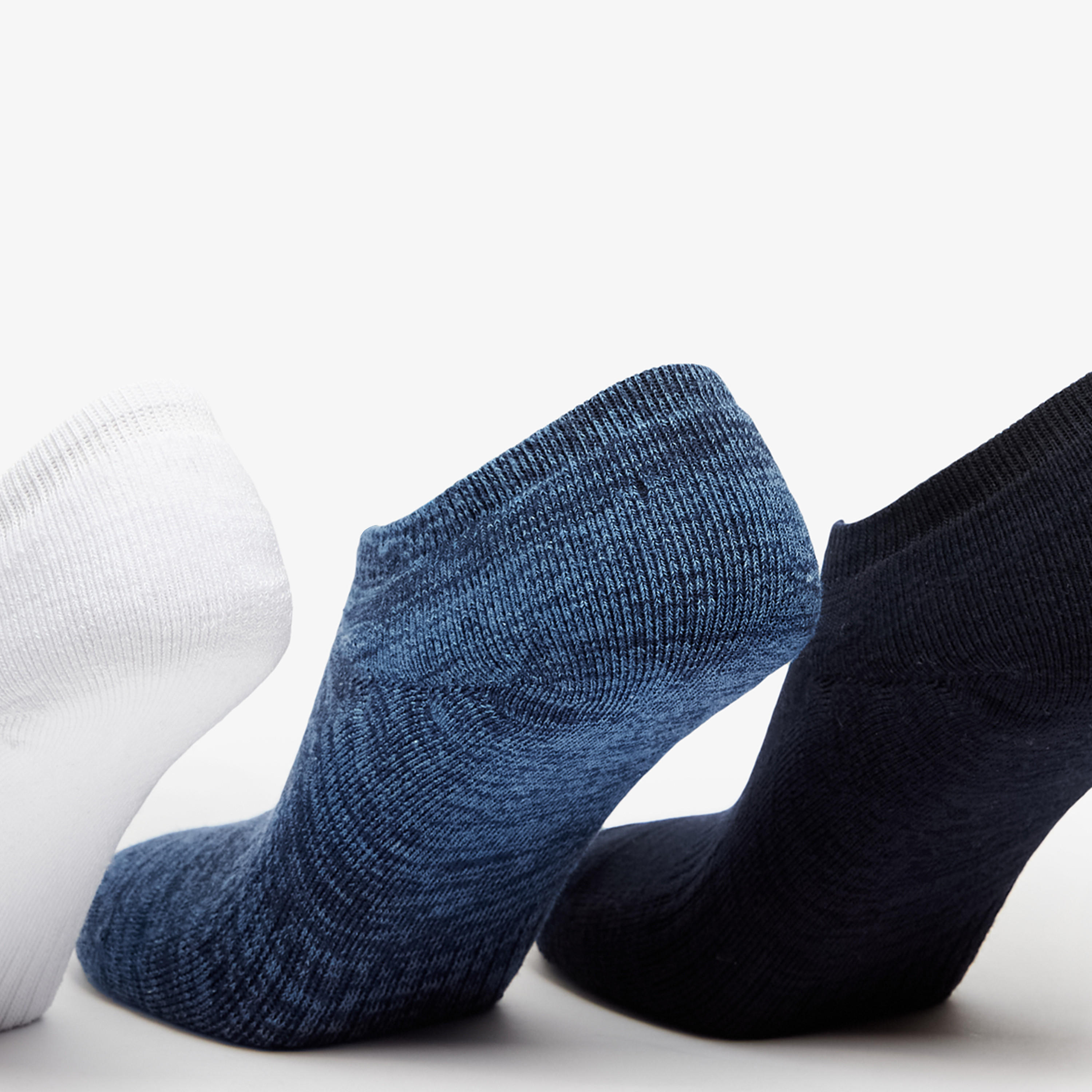 جوارب بارزة الملمس بطول الكاحل من جلوو - طقم من 3-men-socks-image-3