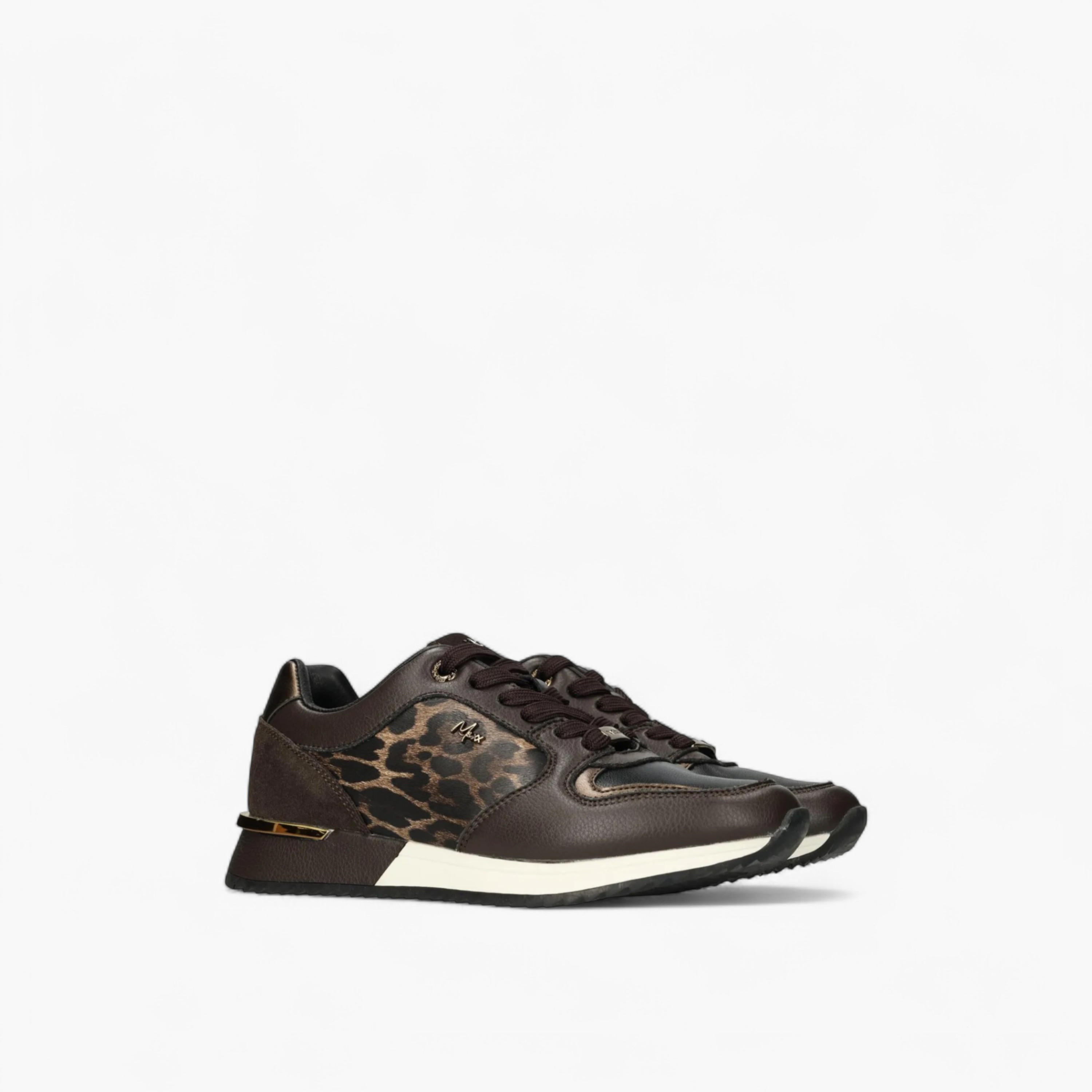 Mexx Animal Print Panelled Lace-Up Sneakers-women-shoes-sneakers-image-1
