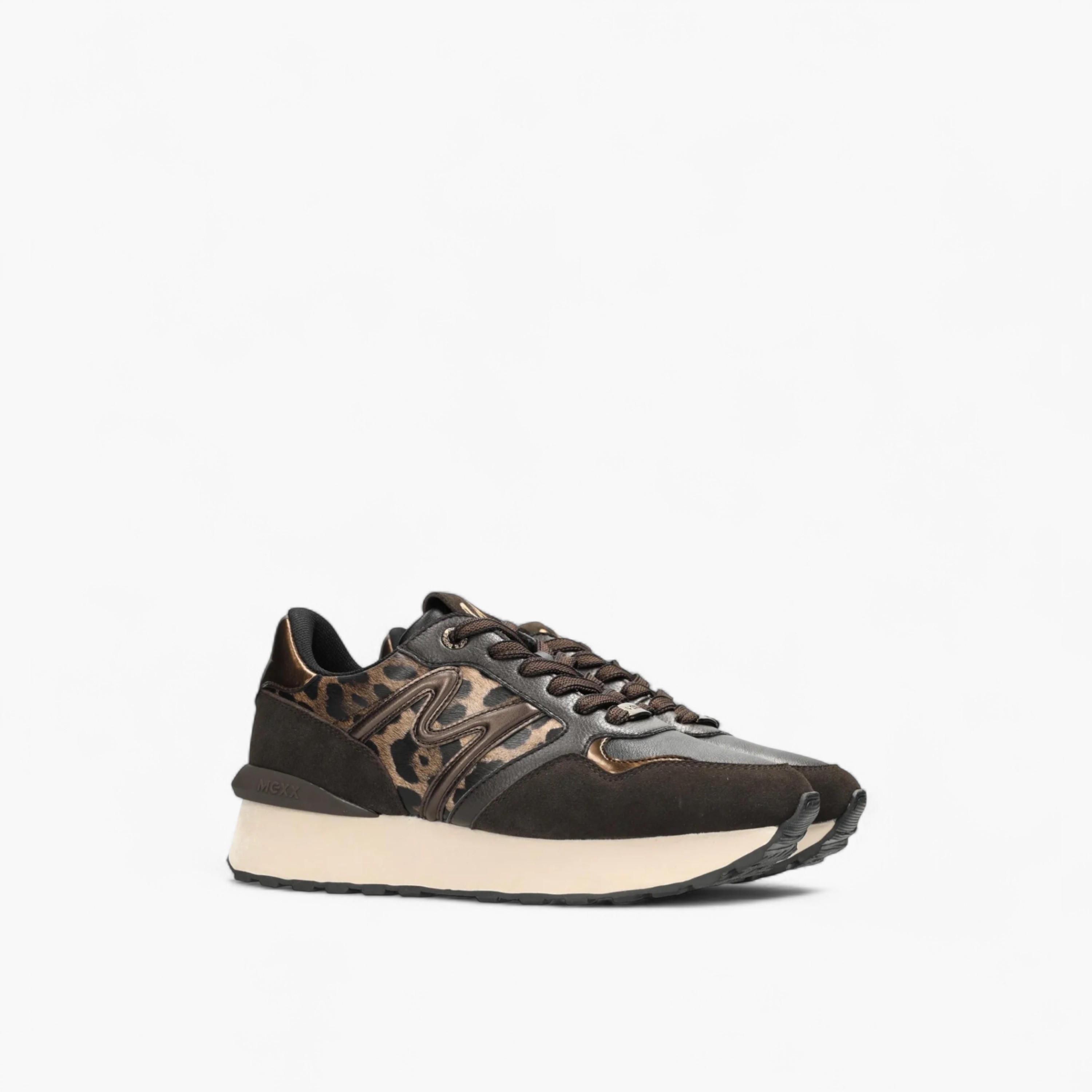 Mexx Animal Print Panelled Lace-Up Sneakers-women-shoes-sneakers-image-1