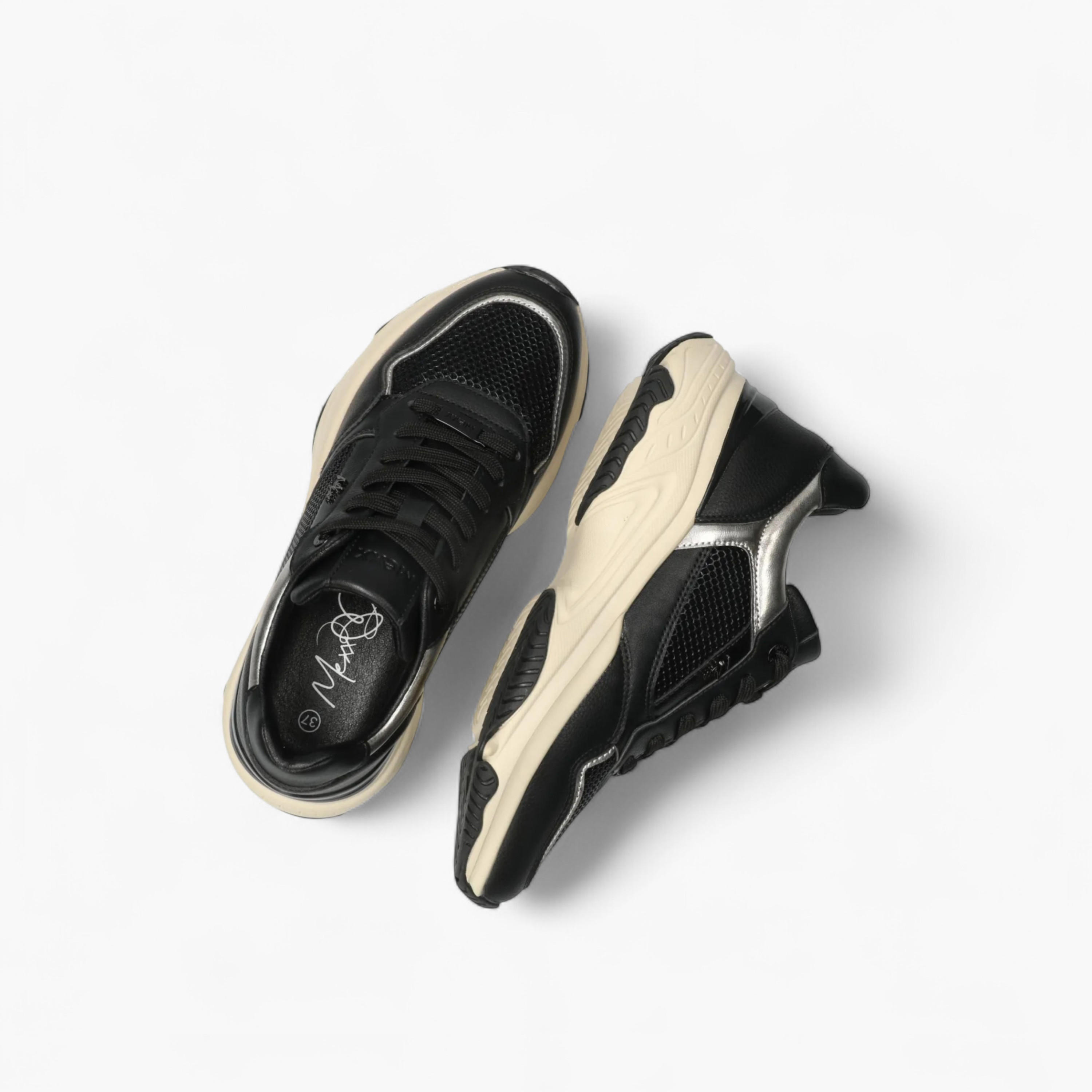 Mexx Mesh Panelled Lace-Up Sneakers-women-shoes-sneakers-image-5