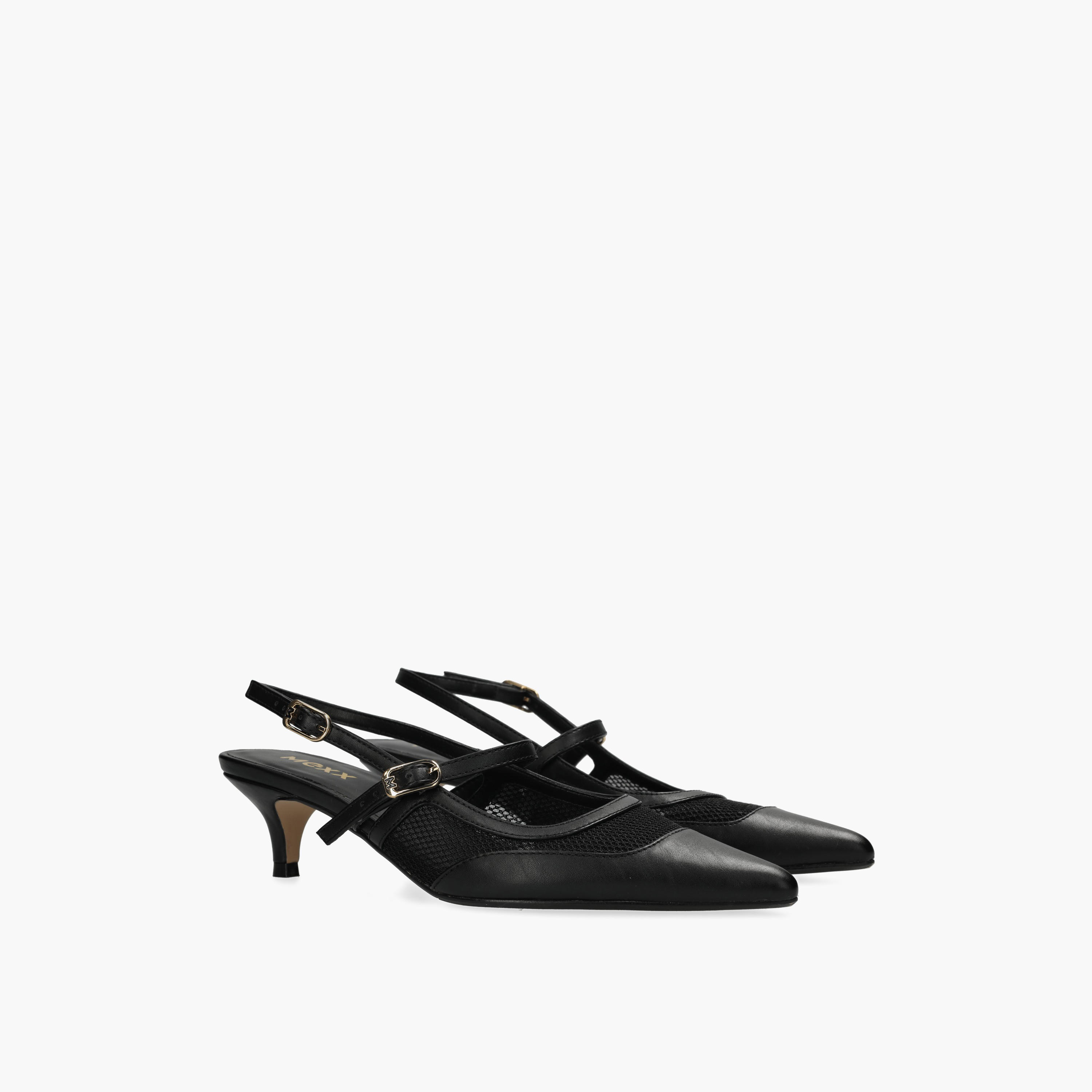 Mexx Women Tory Suki Mesh Panel Kitten Heel Shoes-women-shoes-sandals-heeled-image-1