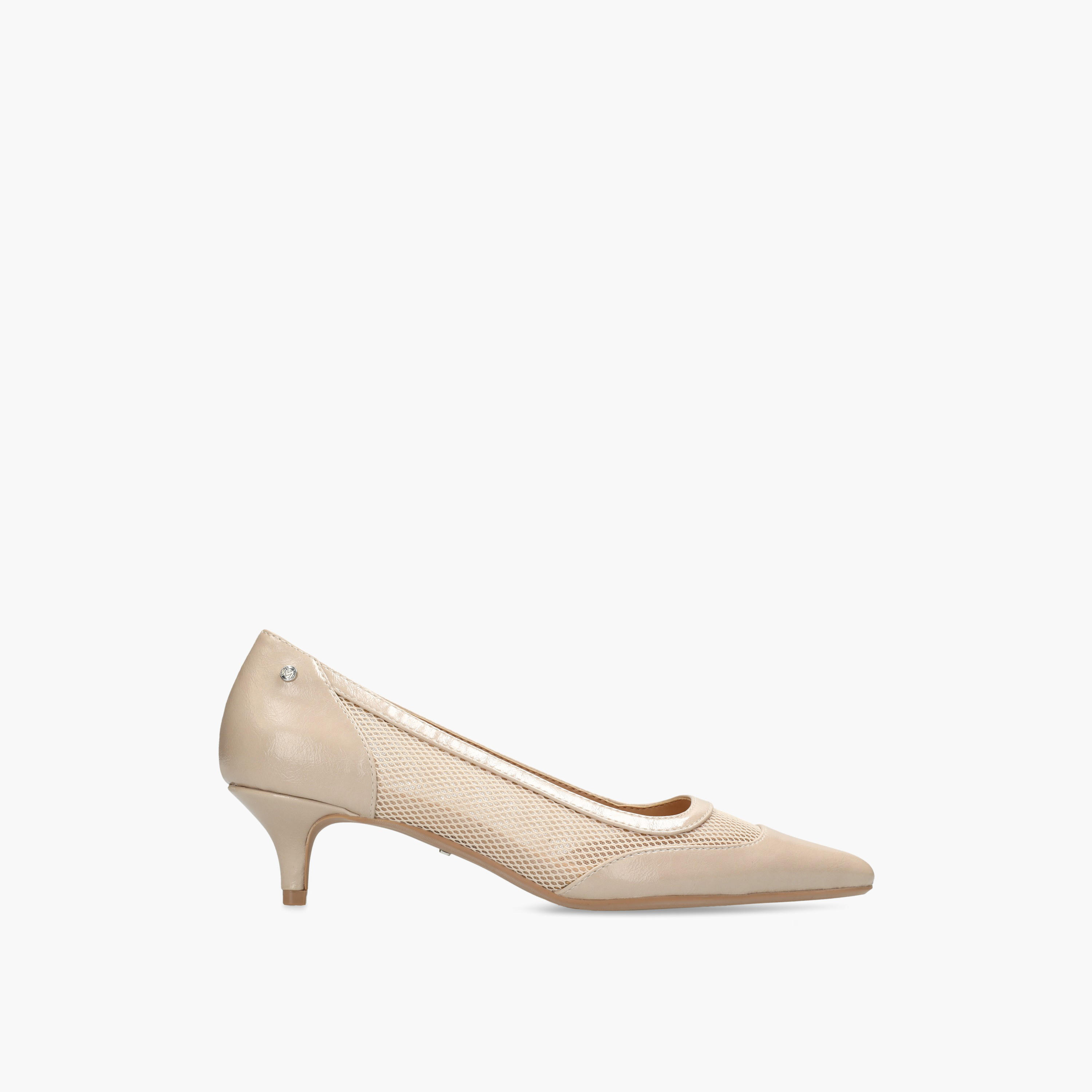 Mexx Women Ticha Suki Mesh Panel Kitten Heel Pumps-women-shoes-heels-image-2