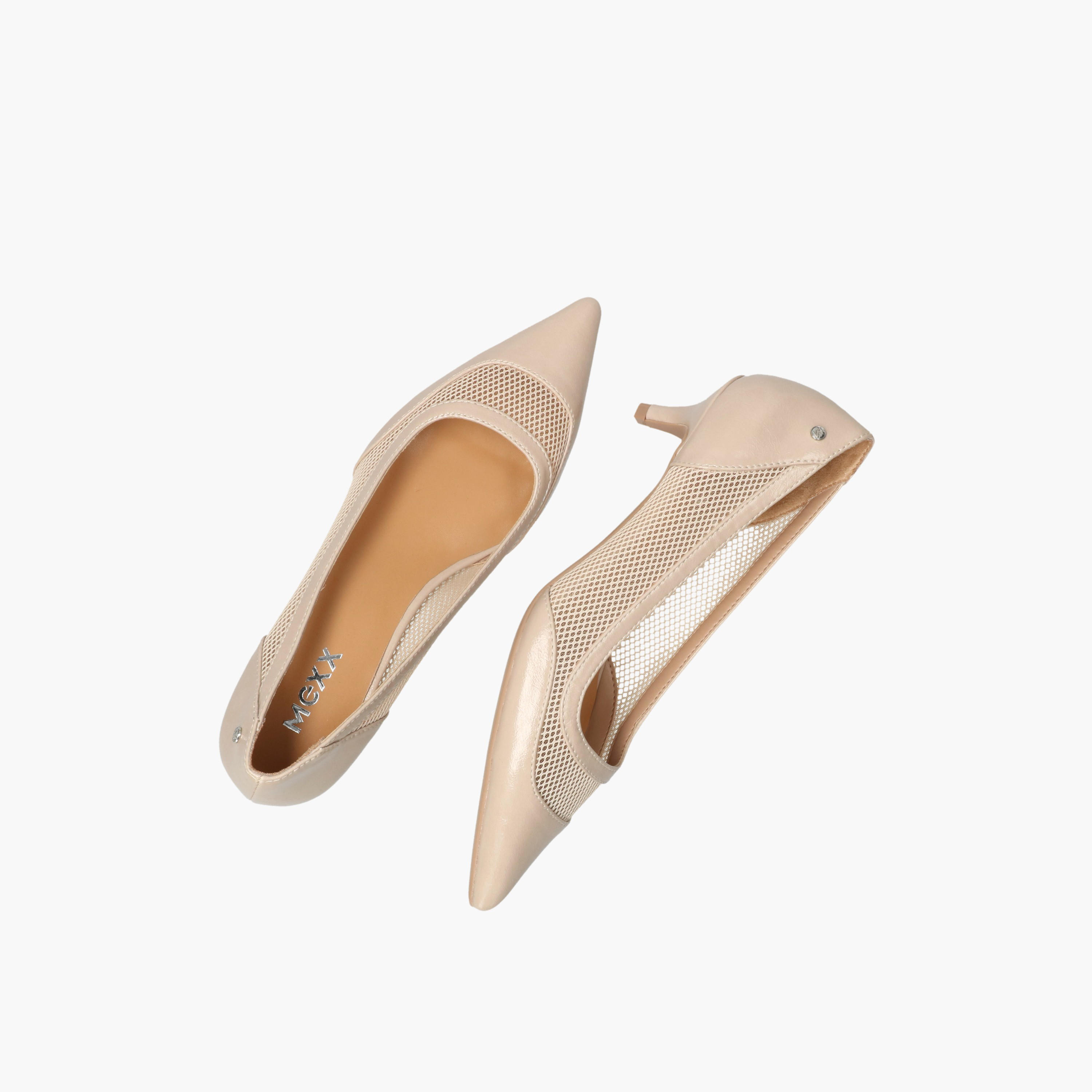 Mexx Women Ticha Suki Mesh Panel Kitten Heel Pumps-women-shoes-heels-image-5