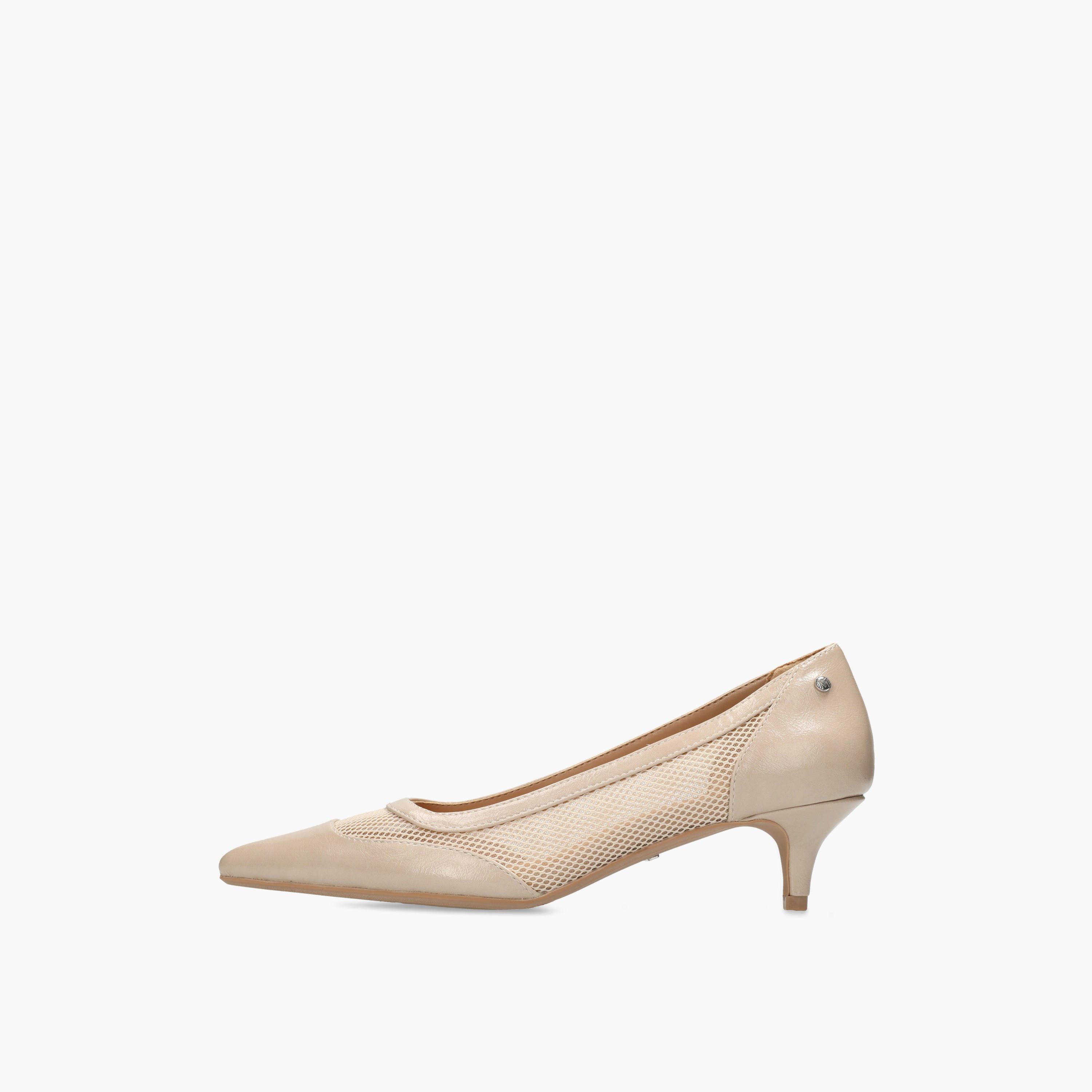 Mexx Women Ticha Suki Mesh Panel Kitten Heel Pumps-women-shoes-heels-image-7