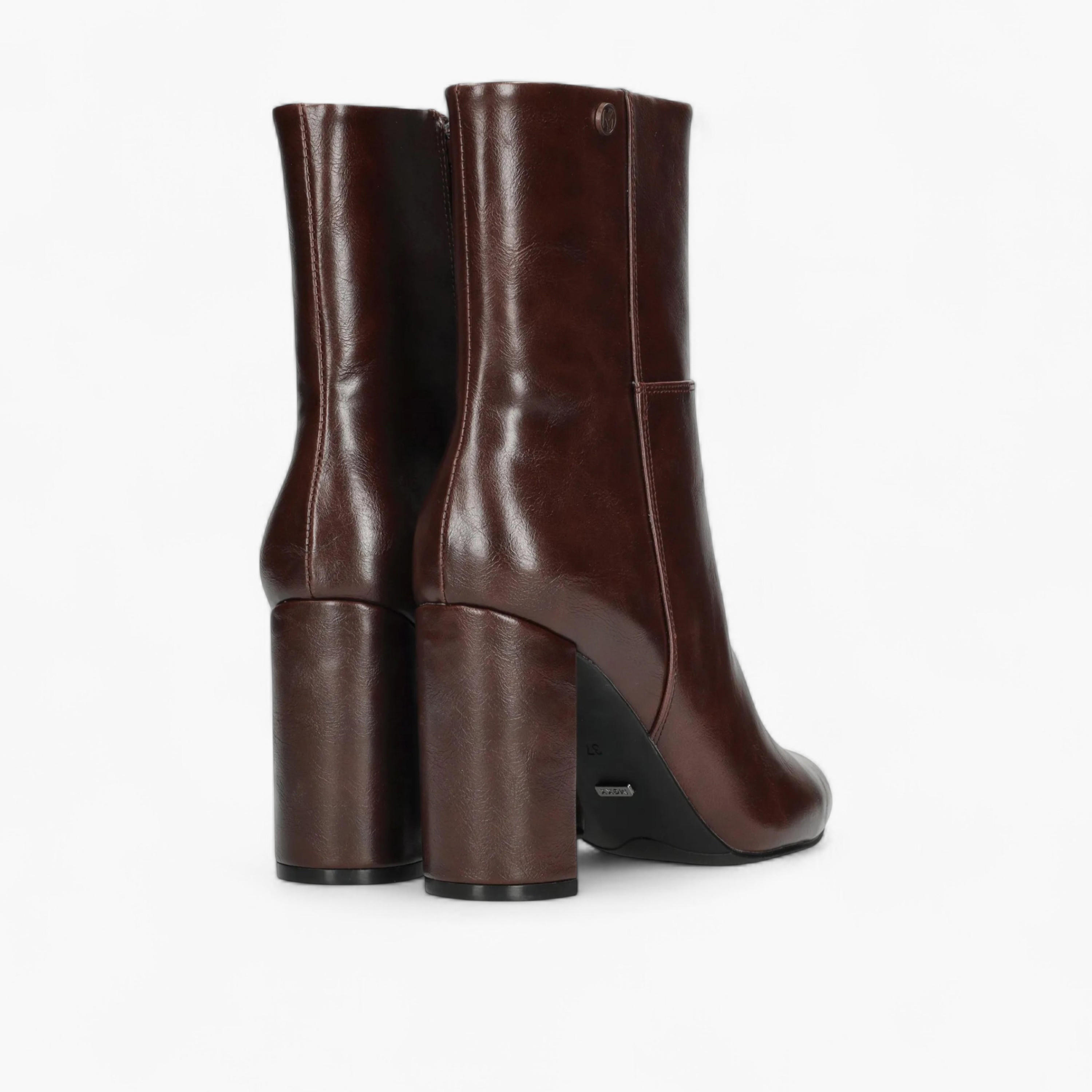 Mexx Solid Block Heel Ankle Boots with Zip Closure-women-shoes-boots-image-11