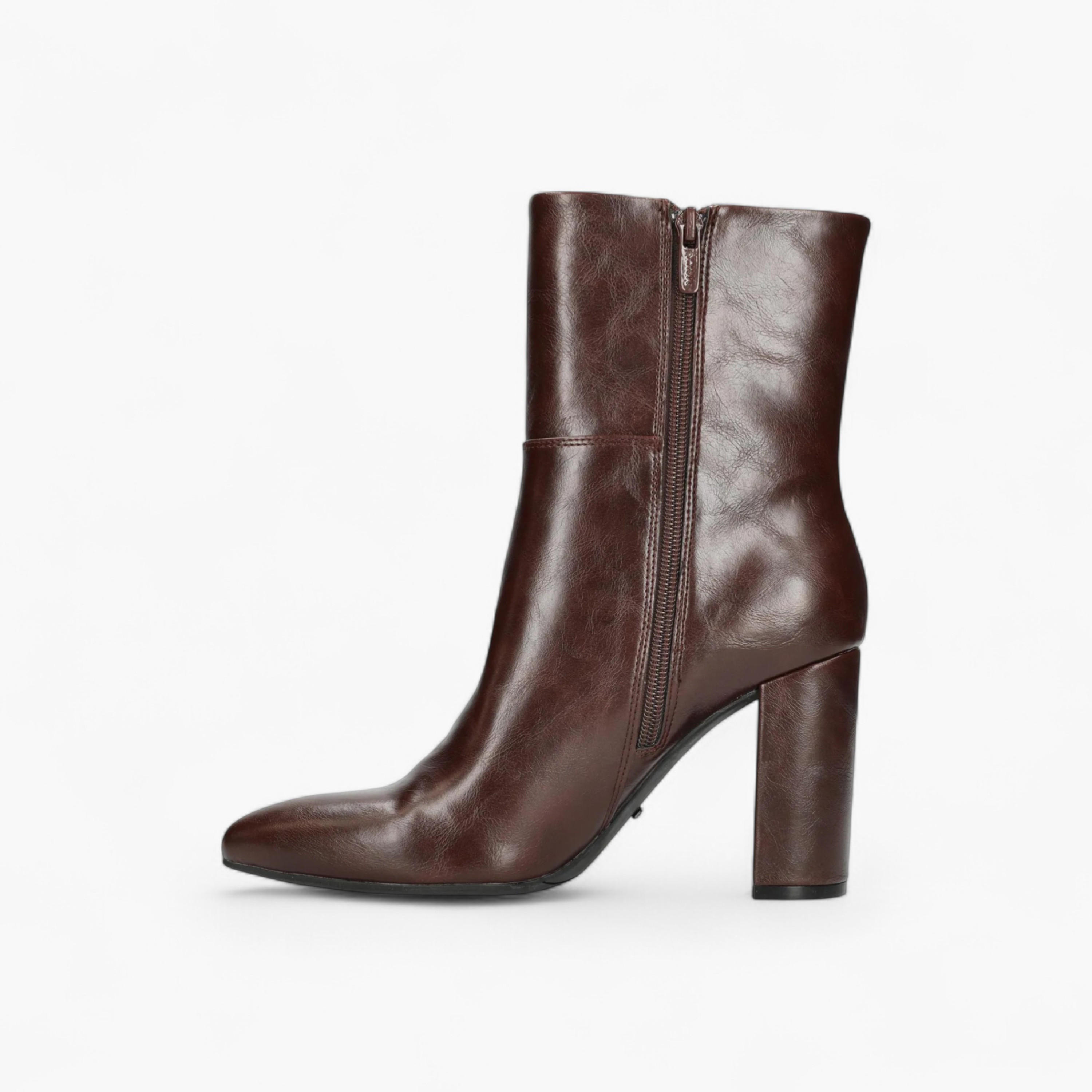 Mexx Solid Block Heel Ankle Boots with Zip Closure-women-shoes-boots-image-4