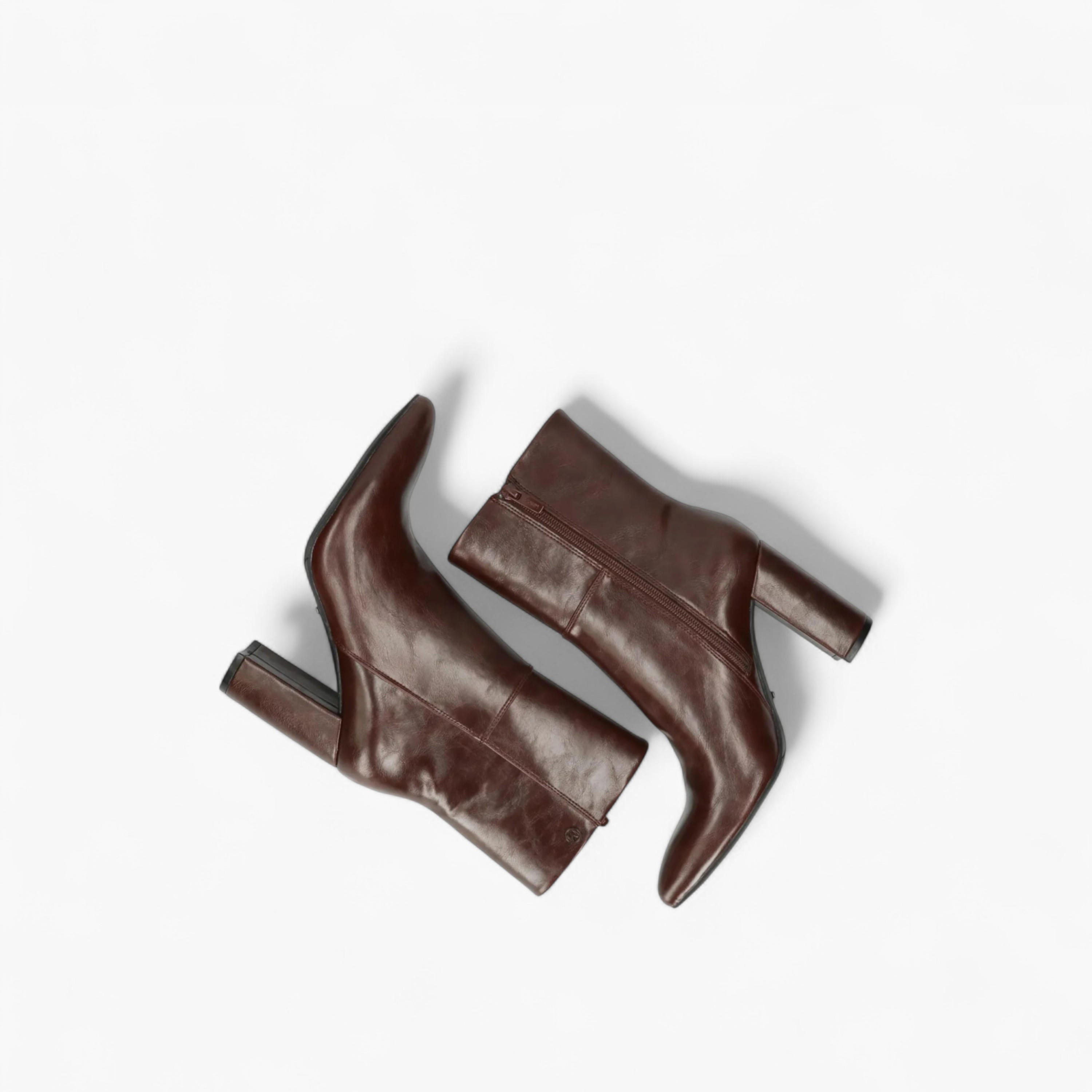 Mexx Solid Block Heel Ankle Boots with Zip Closure-women-shoes-boots-image-5