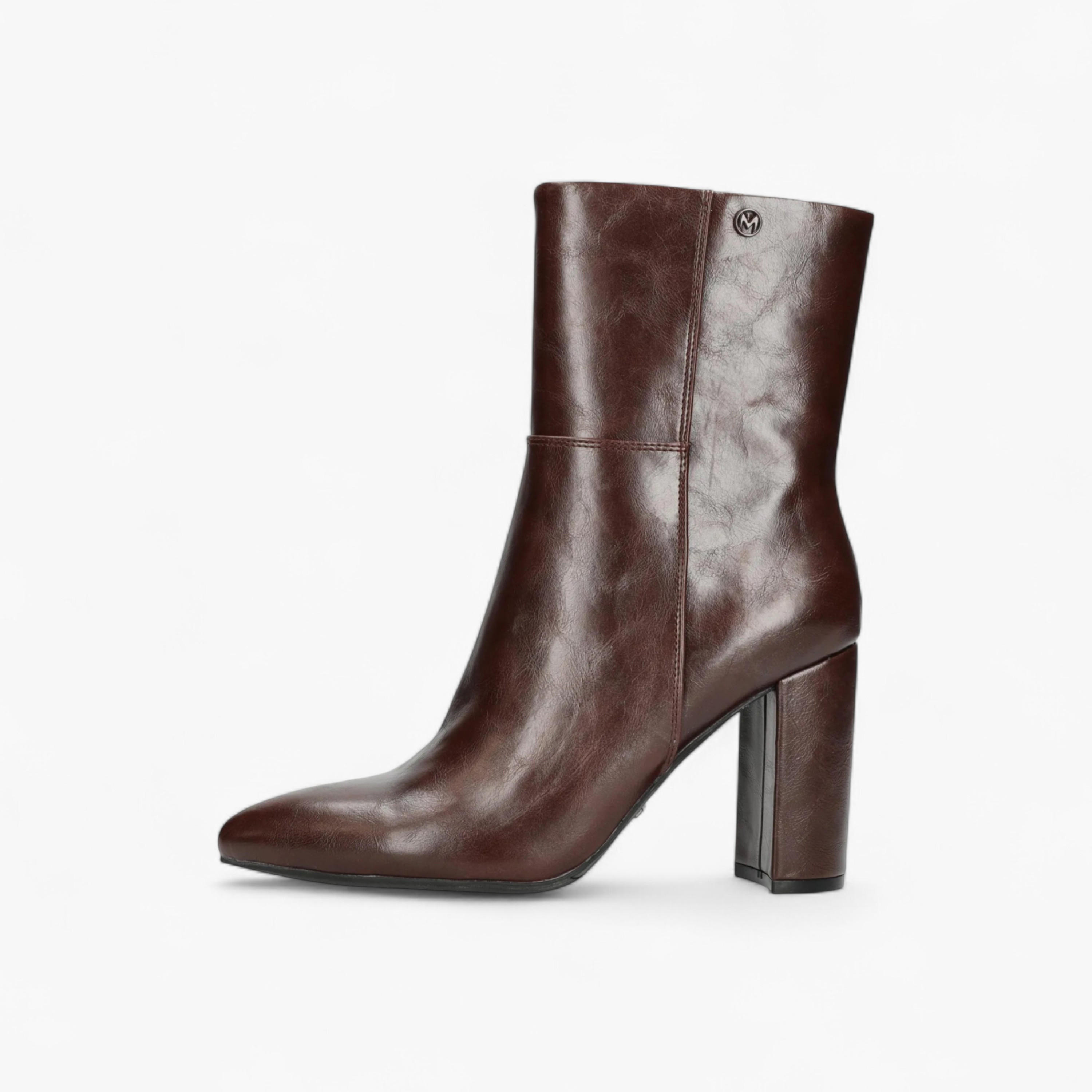 Mexx Solid Block Heel Ankle Boots with Zip Closure-women-shoes-boots-image-7