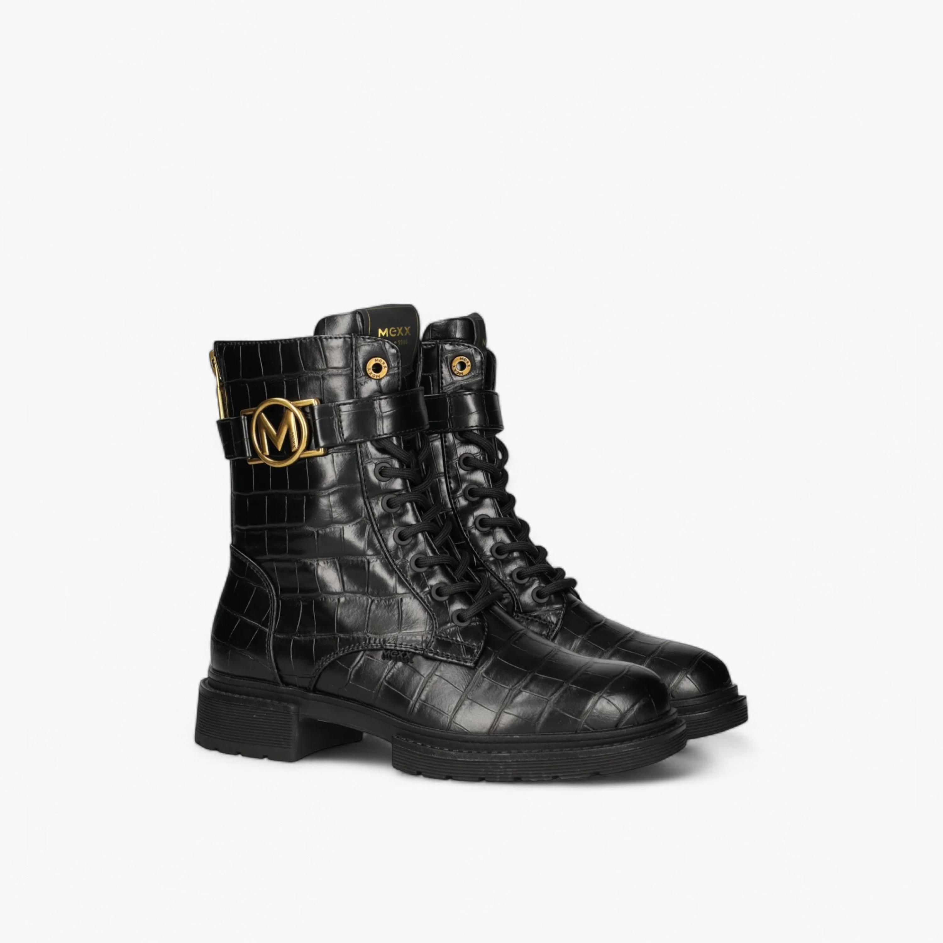 Mexx Textured Lace-Up Ankle Boots-women-shoes-boots-image-1