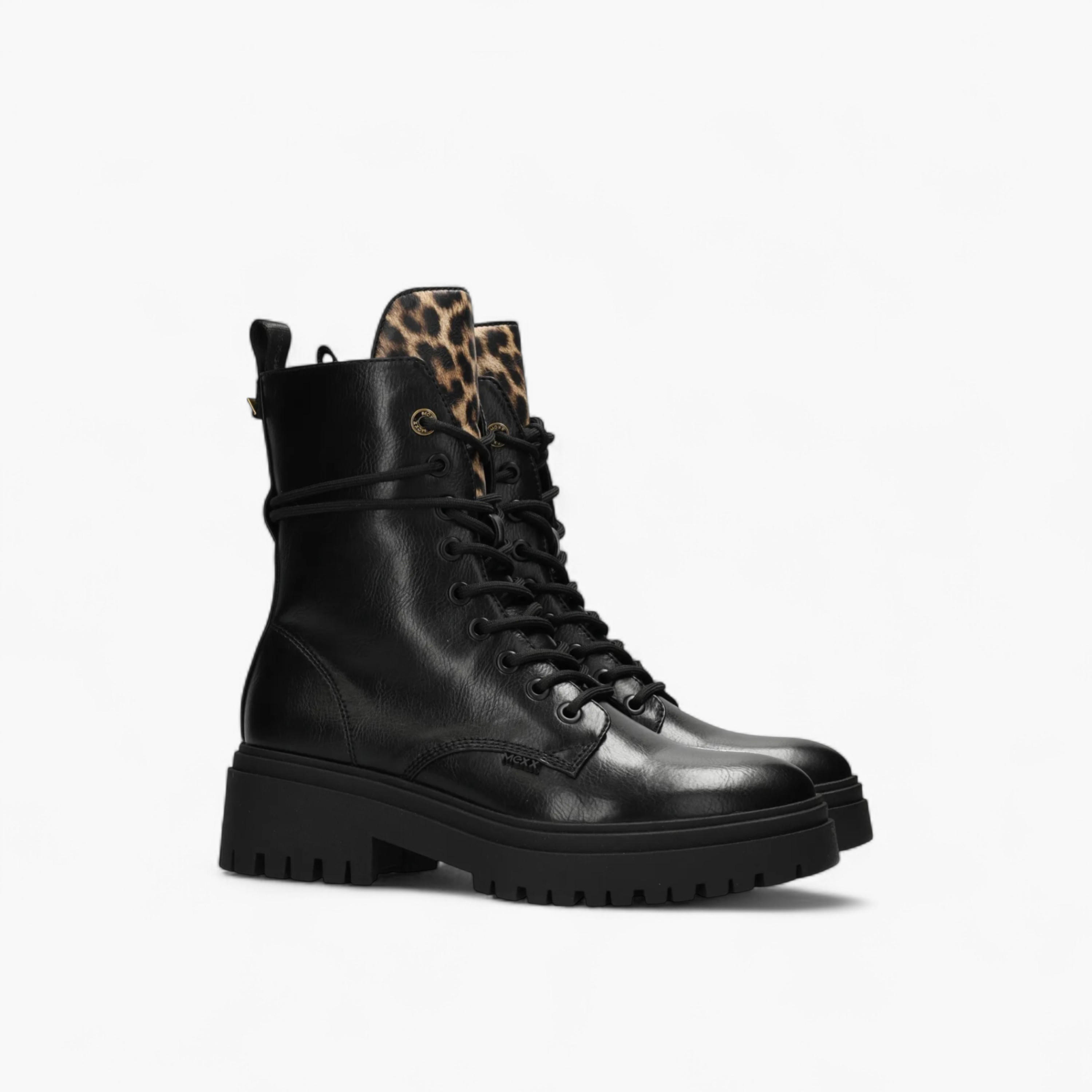 Mexx Animal Print Lace-Up Ankle Boots-women-shoes-boots-image-1