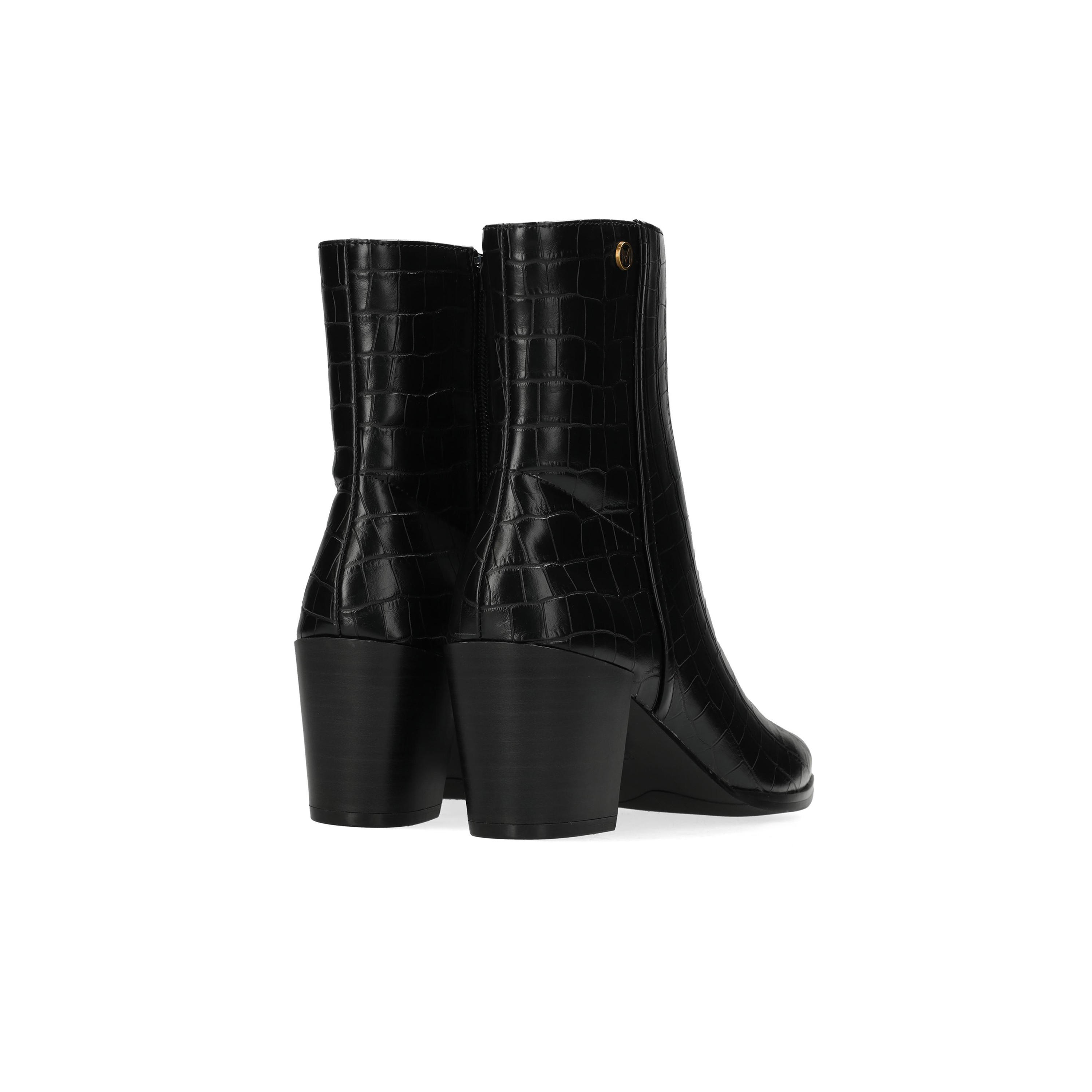 Mexx Textured Ankle Boots with Block Heels and Zip Closure-women-shoes-boots-image-3