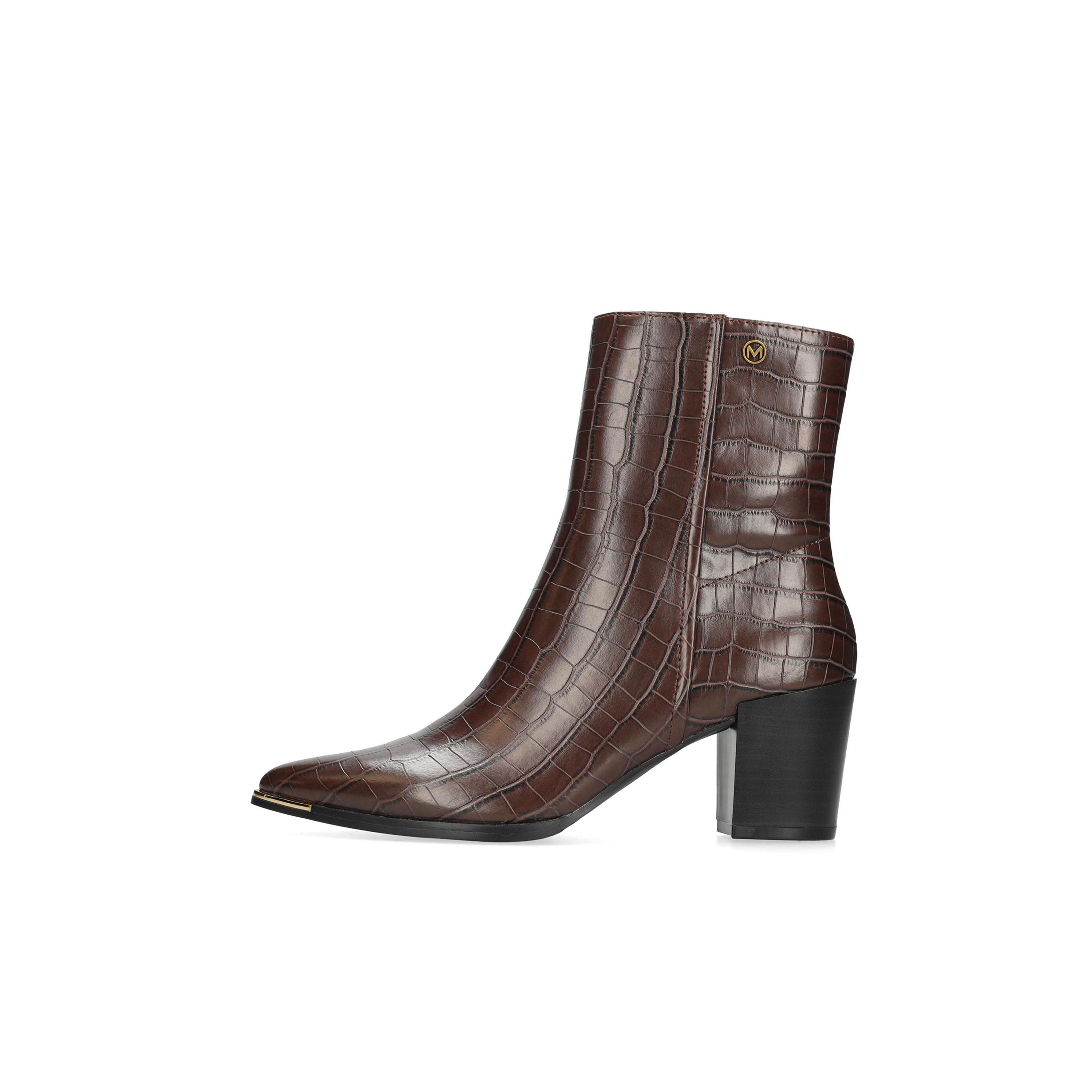 Mexx Textured Ankle Boots with Block Heels and Zip Closure-women-shoes-boots-image-7