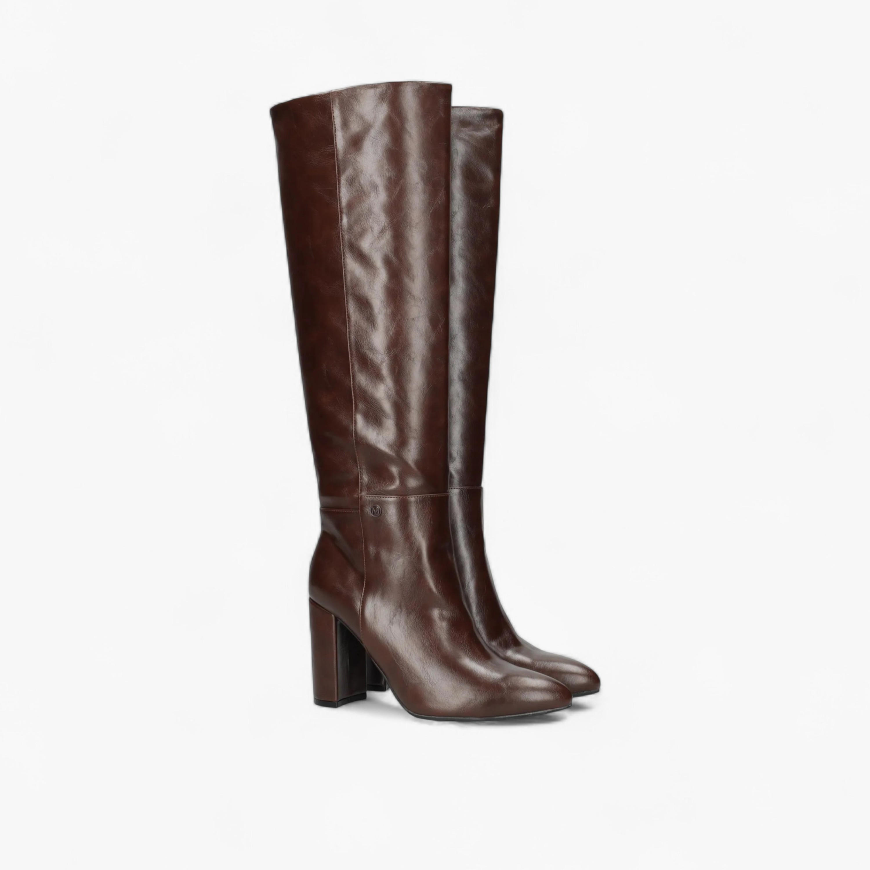 بوت سادة طويل بكعب عريض من ميكس-women-shoes-boots-image-1