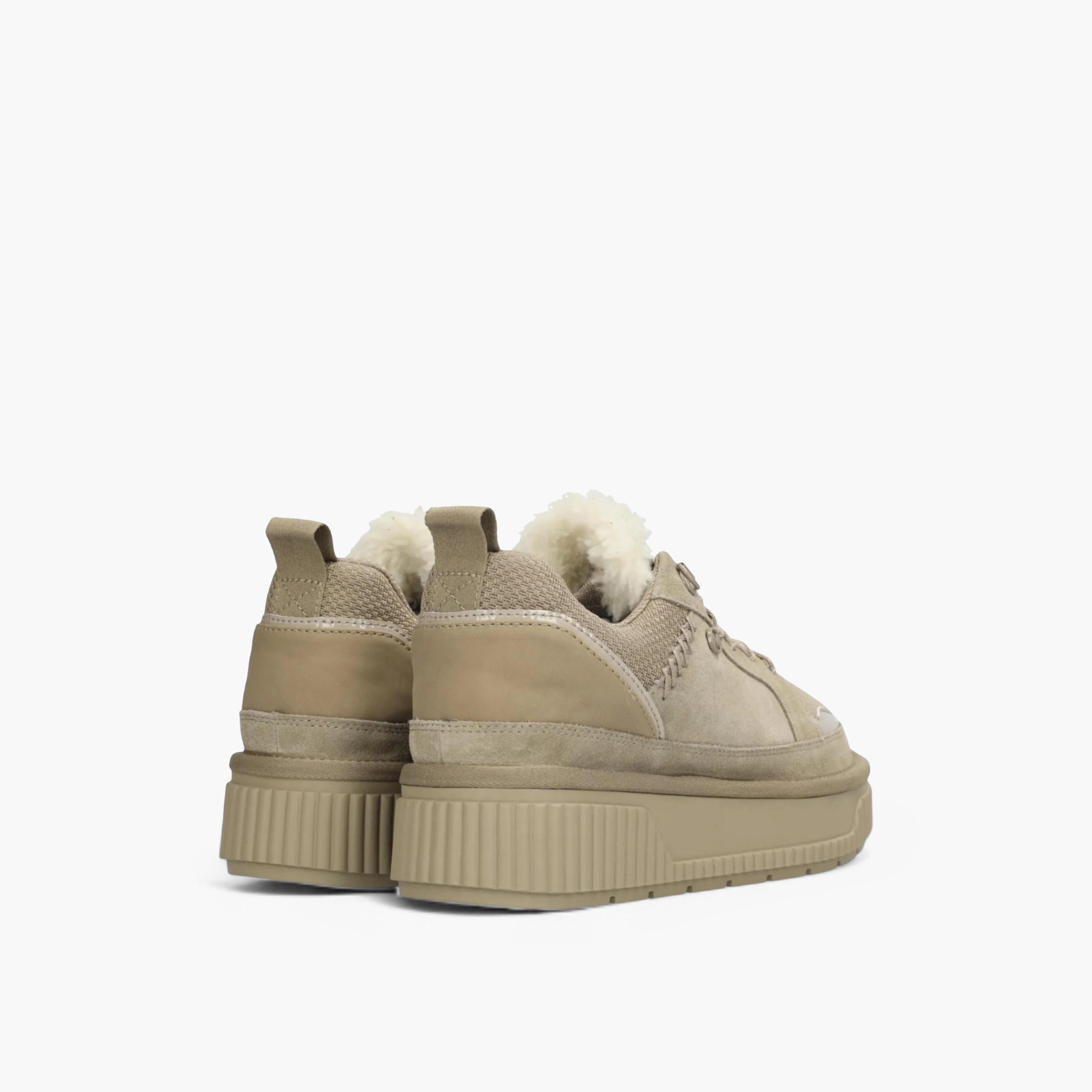 Mexx Panelled Lace-Up Sneakers with Faux Fur Trim-women-shoes-sneakers-image-3