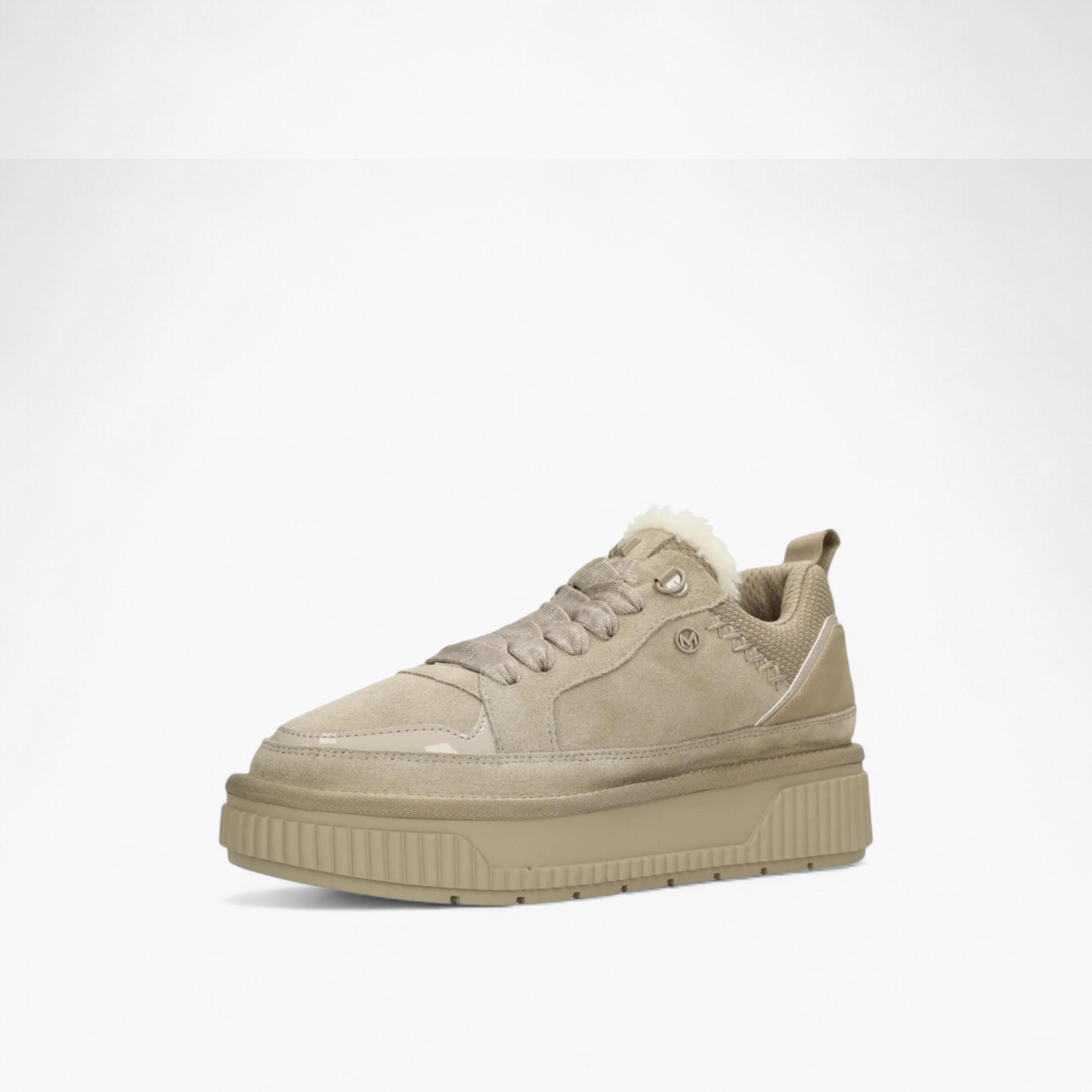 Mexx Panelled Lace-Up Sneakers with Faux Fur Trim-women-shoes-sneakers-image-7