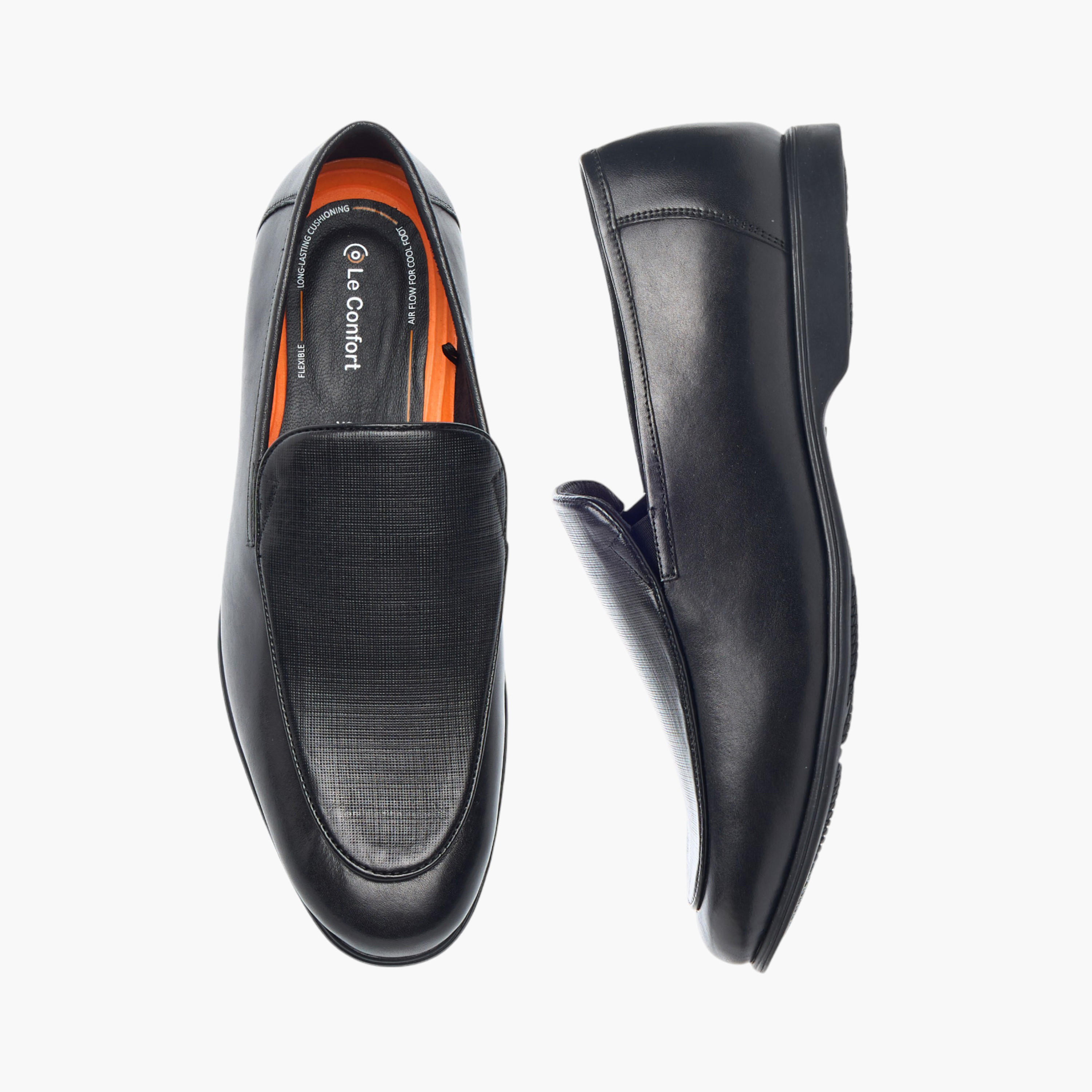 حذاء سهل الارتداء جلد بارز الملمس مريح من لو كونفورت-men-shoes-formalshoes-image-6