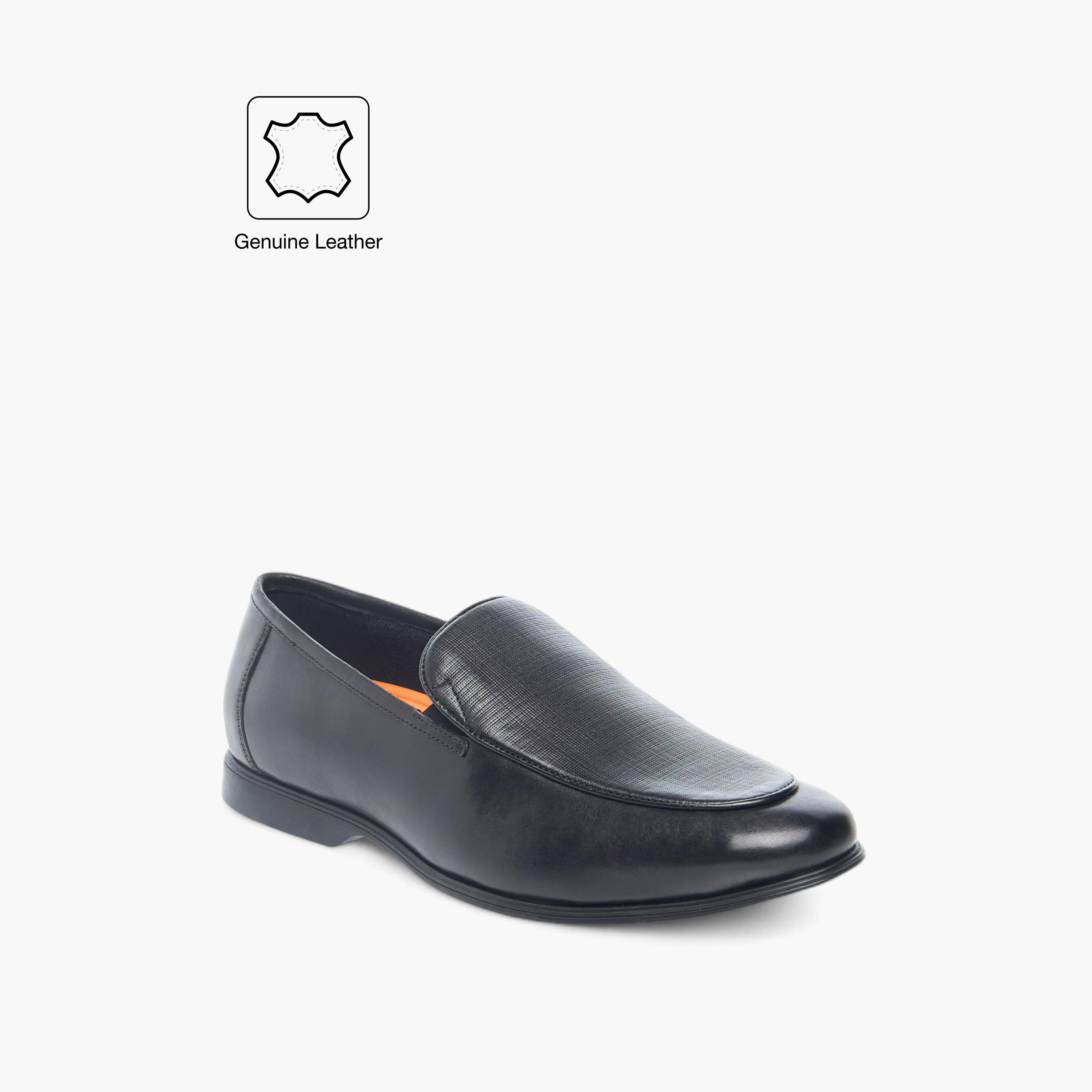 حذاء سهل الارتداء جلد بارز الملمس مريح من لو كونفورت-men-shoes-formalshoes-image-5