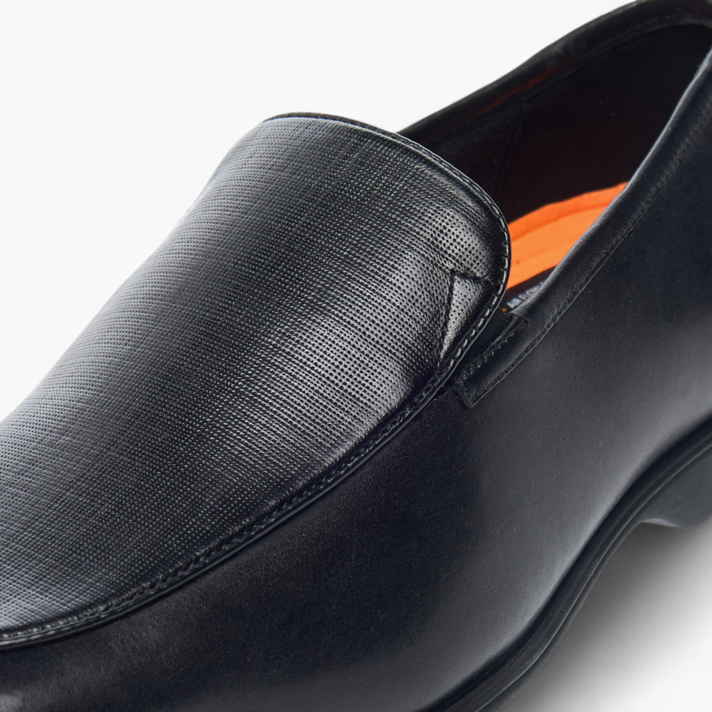حذاء سهل الارتداء جلد بارز الملمس مريح من لو كونفورت-men-shoes-formalshoes-image-3