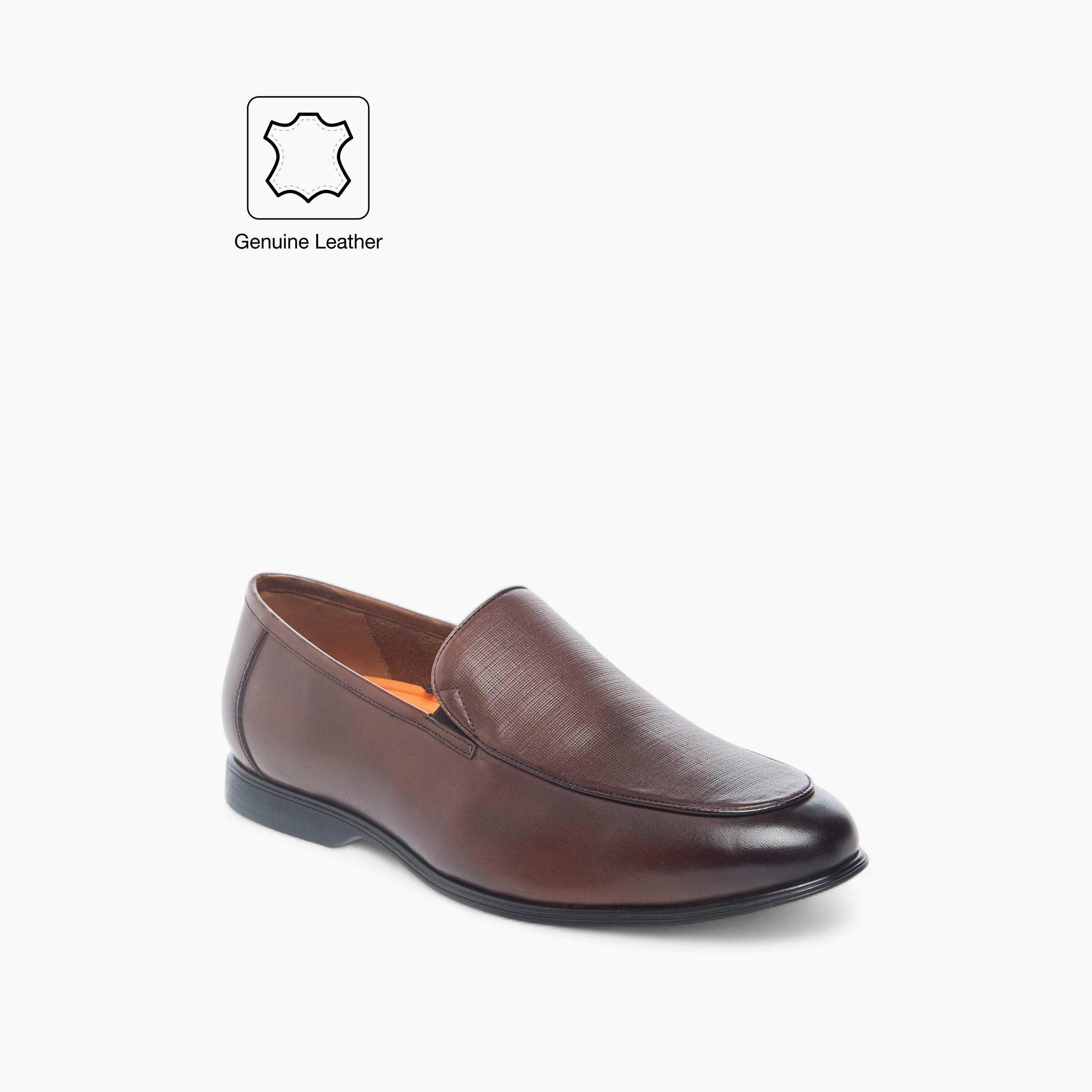 حذاء سهل الارتداء جلد بارز الملمس مريح من لو كونفورت-men-shoes-formalshoes-image-5
