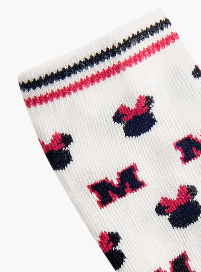 طقم جوارب طول الكاحل 3 أزواج بطبعات ميني ماوس من ديزني-girls-accessories-socks-image-4
