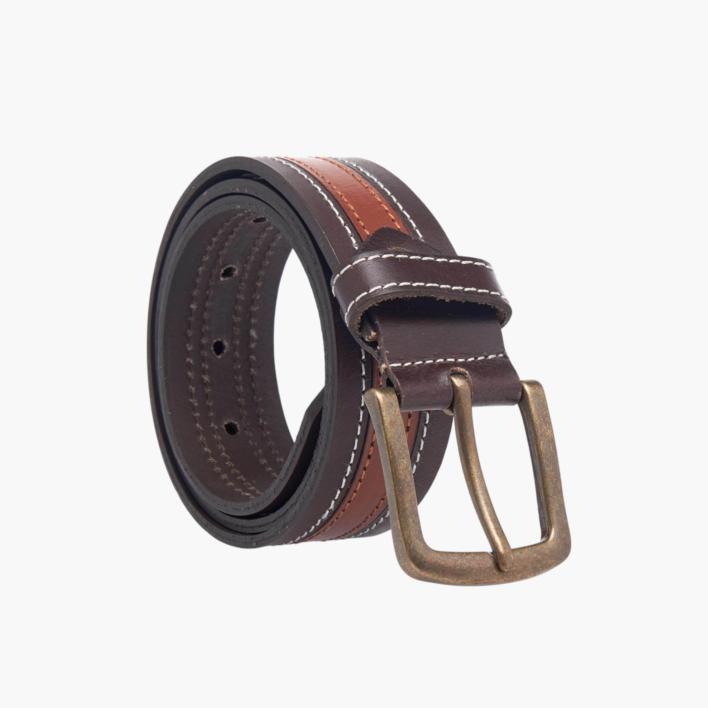 حزام بقوالب ملونة مع إبزيم إغلاق بدبوس من لي كوبر-men-beltsandwallets-belts-image-1