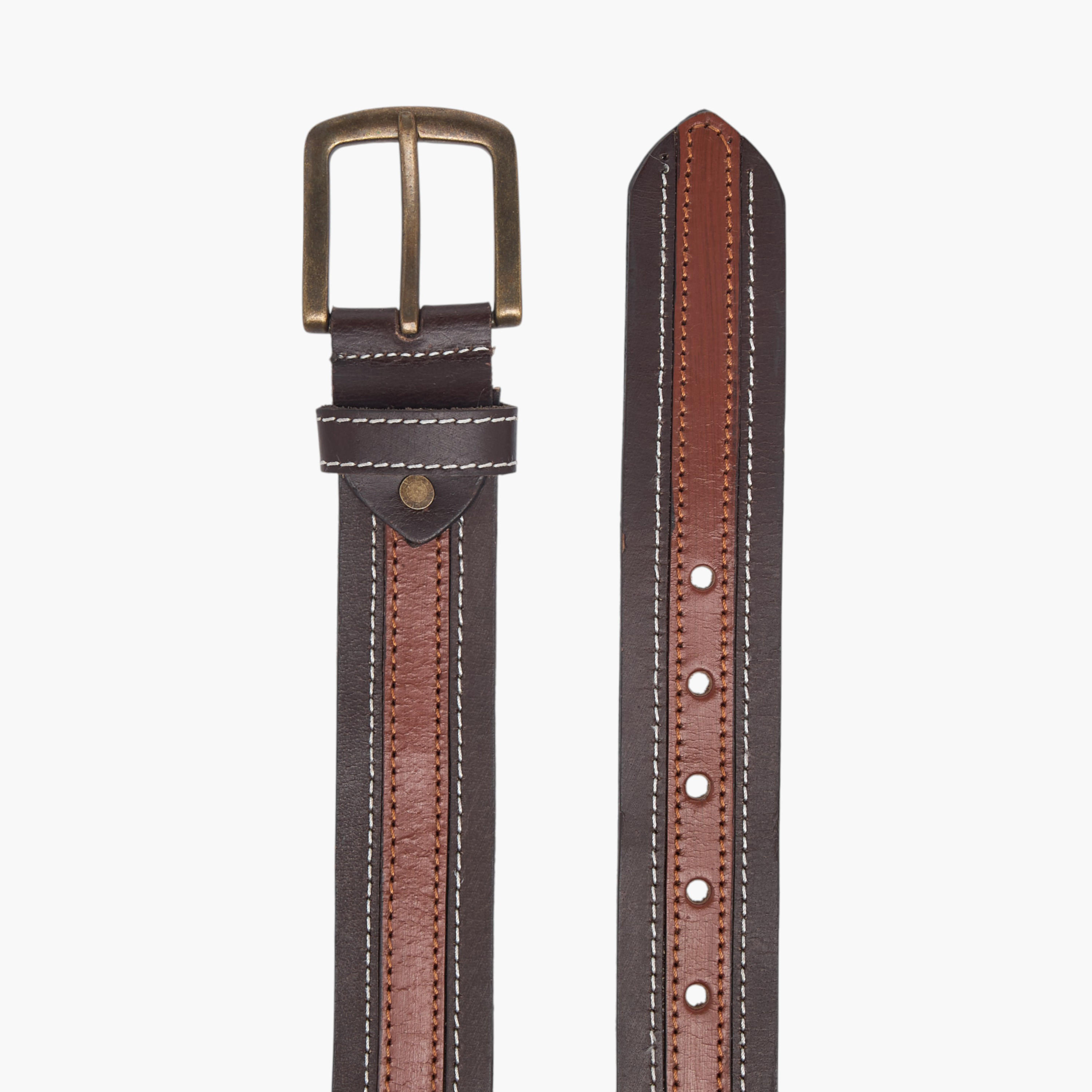 حزام بقوالب ملونة مع إبزيم إغلاق بدبوس من لي كوبر-men-beltsandwallets-belts-image-4