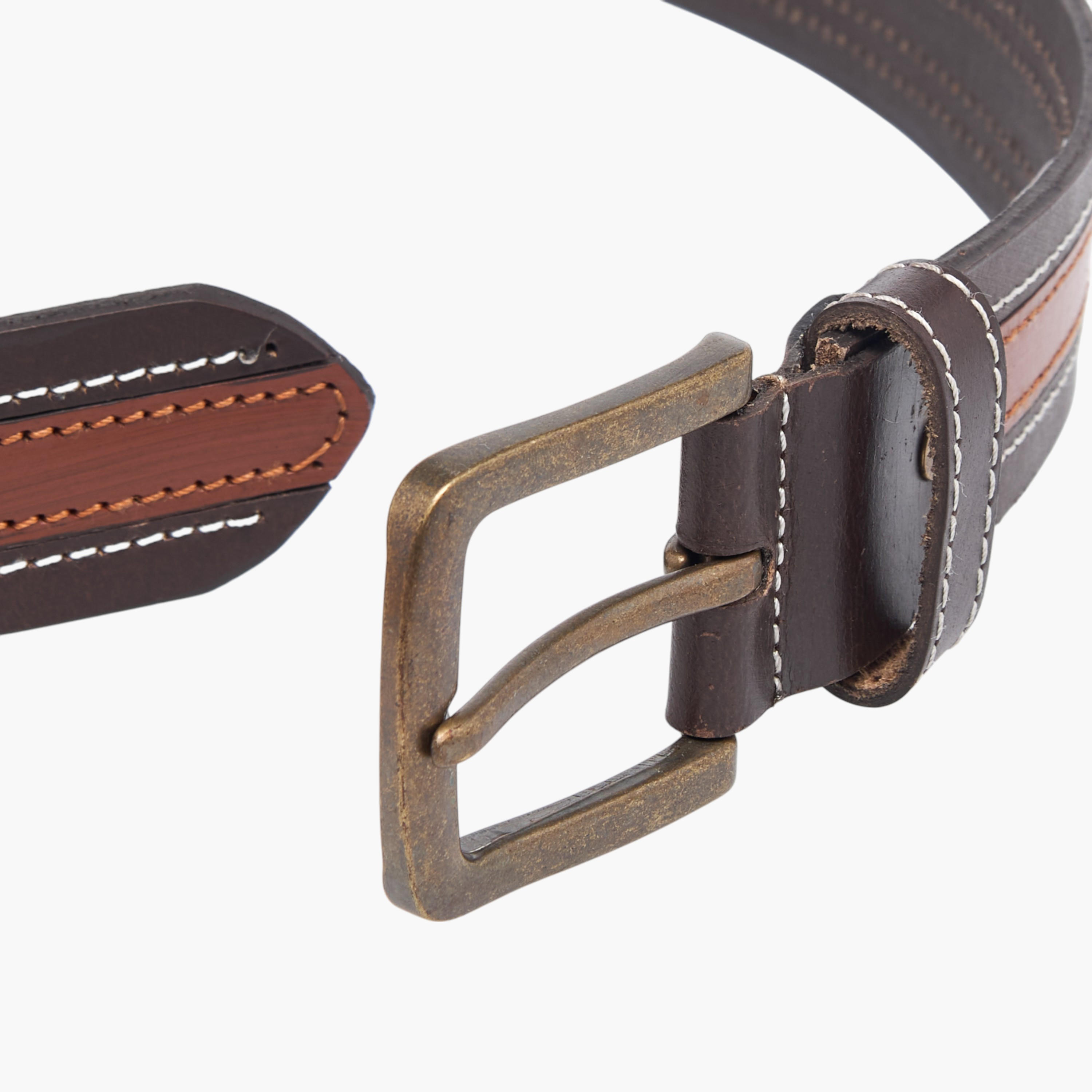 حزام بقوالب ملونة مع إبزيم إغلاق بدبوس من لي كوبر-men-beltsandwallets-belts-image-5