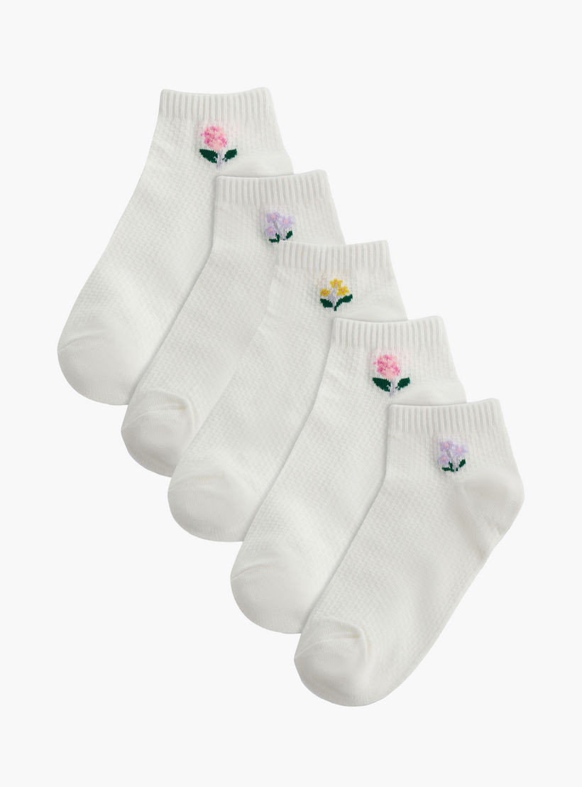 Celeste Pack of 5 Ankle Length Cotton Socks-women-socksandstockings-image-1
