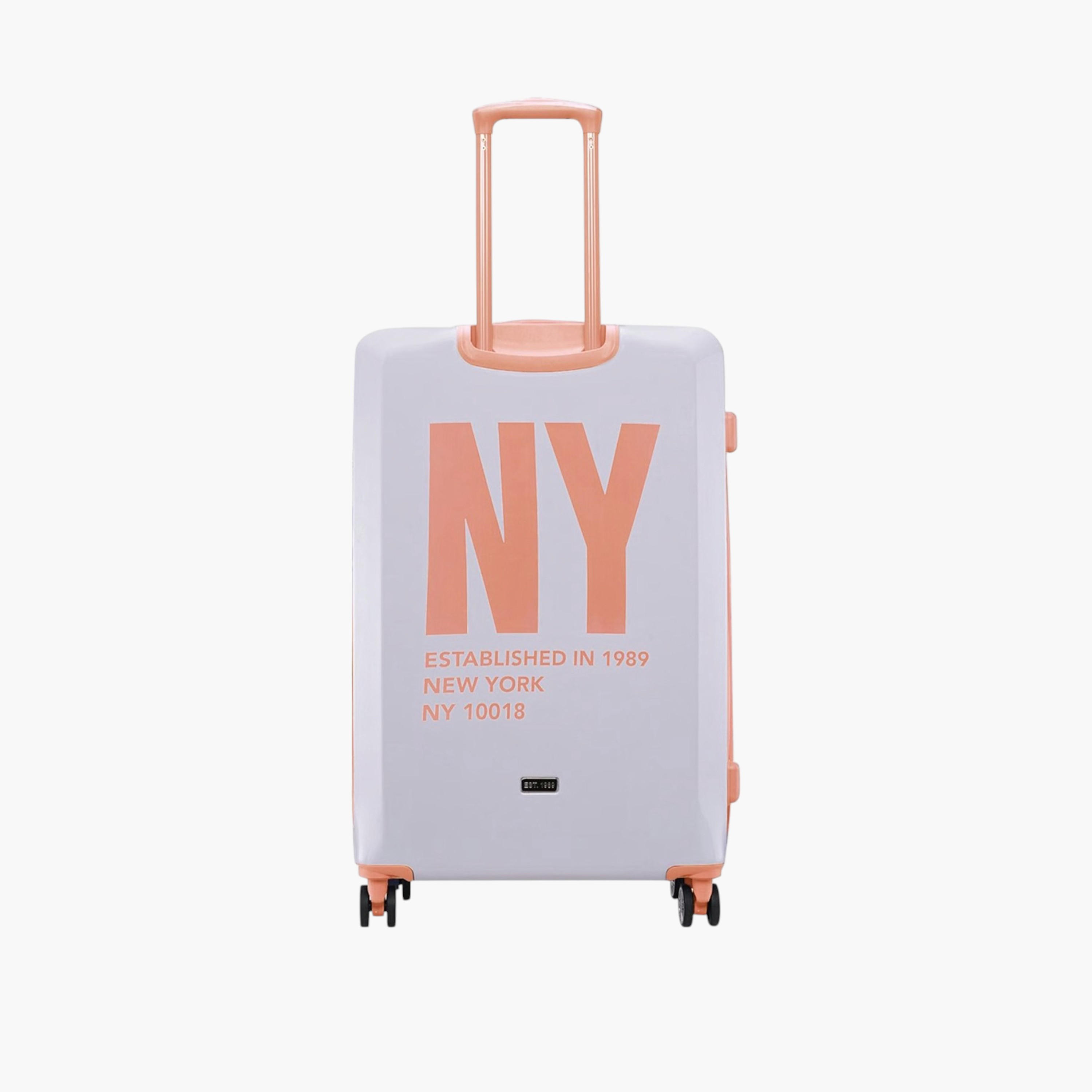 DKNY Logo Print Hardcase Trolley Bag with Retractable Handle-travel-luggagesandbags-luggage-image-3