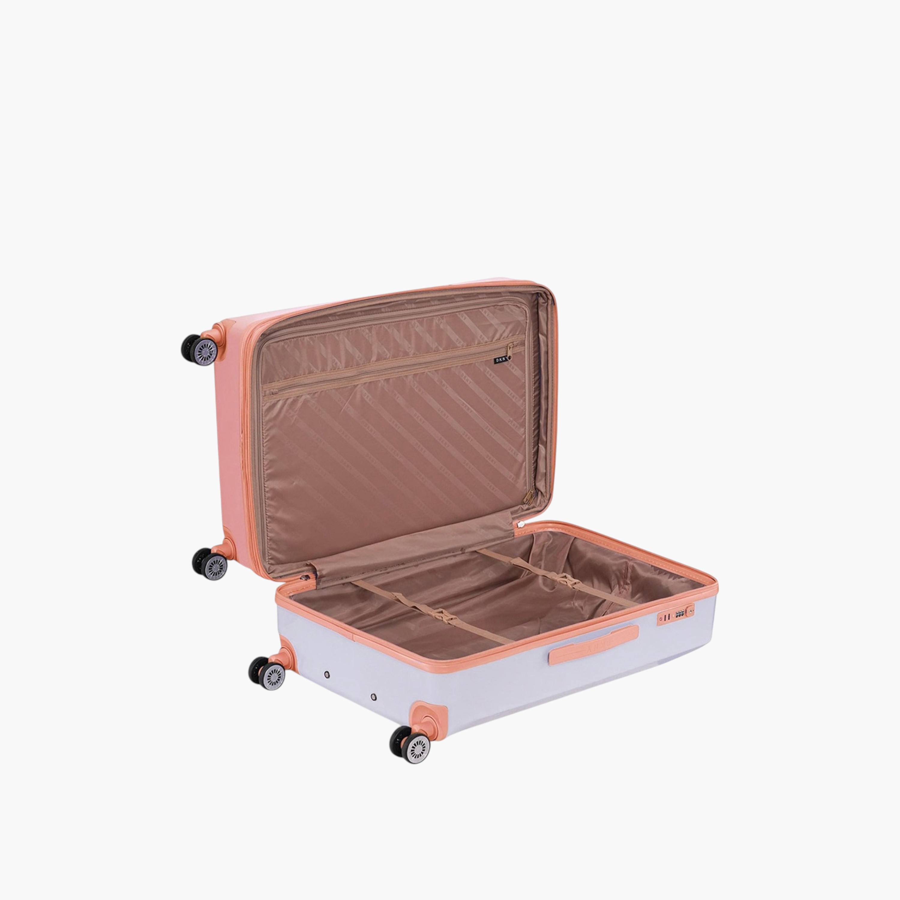 DKNY Logo Print Hardcase Trolley Bag with Retractable Handle-travel-luggagesandbags-luggage-image-8