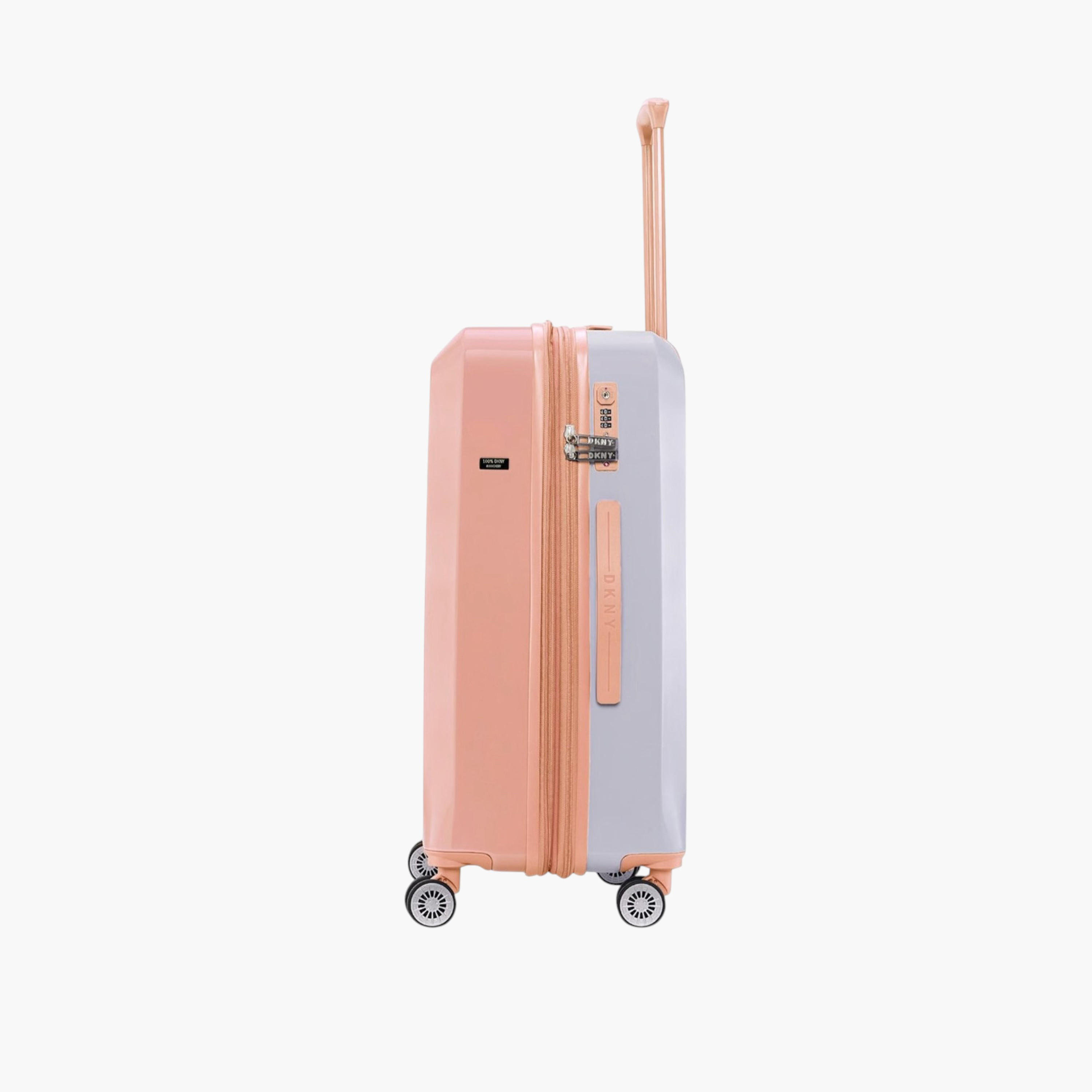 DKNY Logo Print Hardcase Trolley Bag with Retractable Handle-travel-luggagesandbags-luggage-image-5