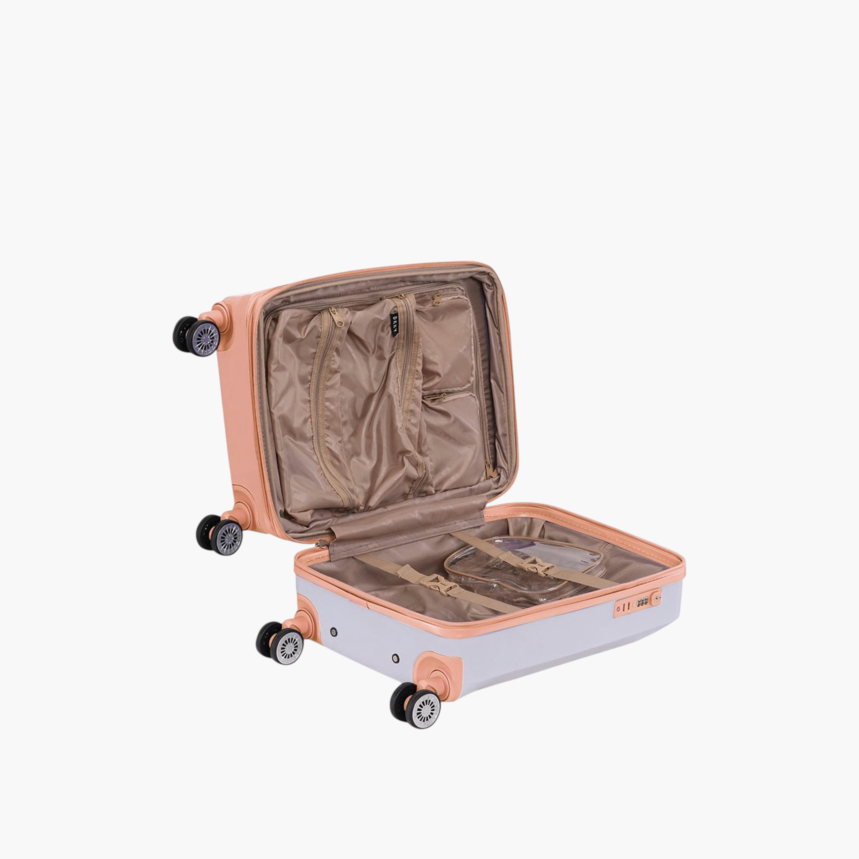 DKNY Logo Print Hardcase Trolley Bag with Retractable Handle-travel-luggagesandbags-luggage-image-7