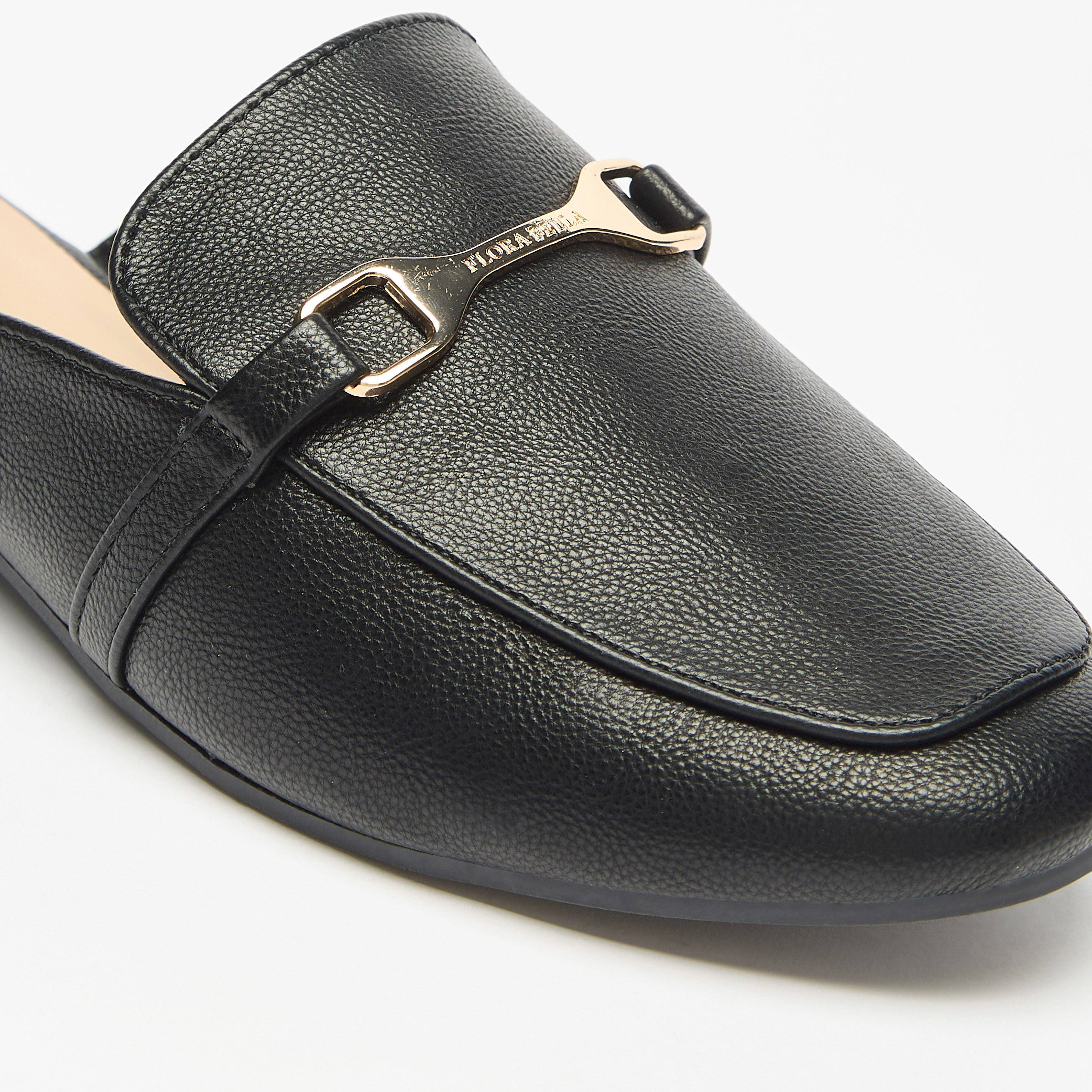 Flora Bella Textured Slip-On Mules with Metal Accent-women-shoes-flats-mules-image-5
