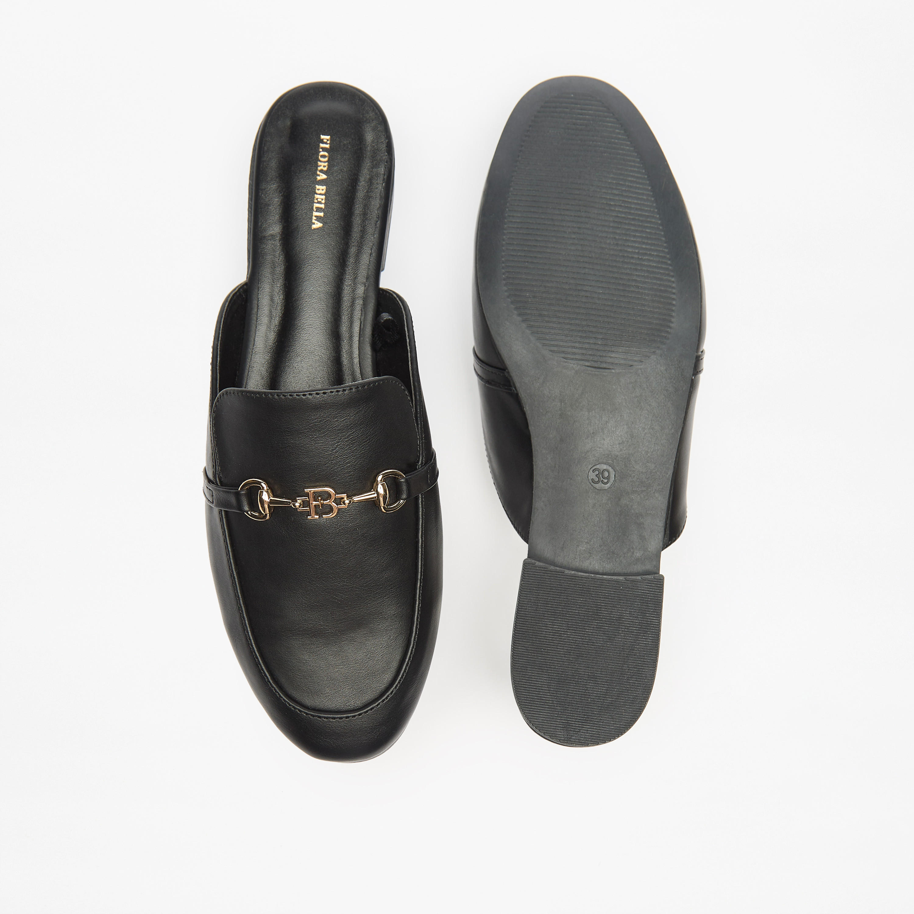 Flora Bella Solid Slip-On Mules with Metal Accent-women-shoes-flats-mules-image-4