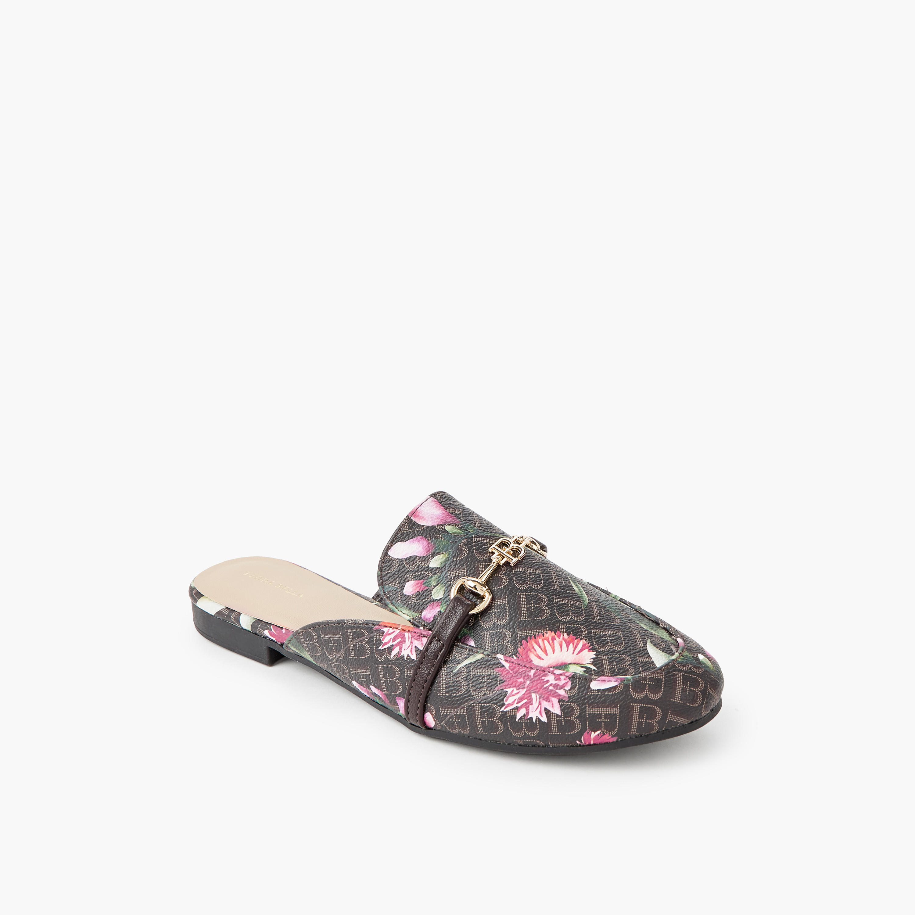 Flora Bella Women Monogram Print Mules-women-shoes-flats-mules-image-2