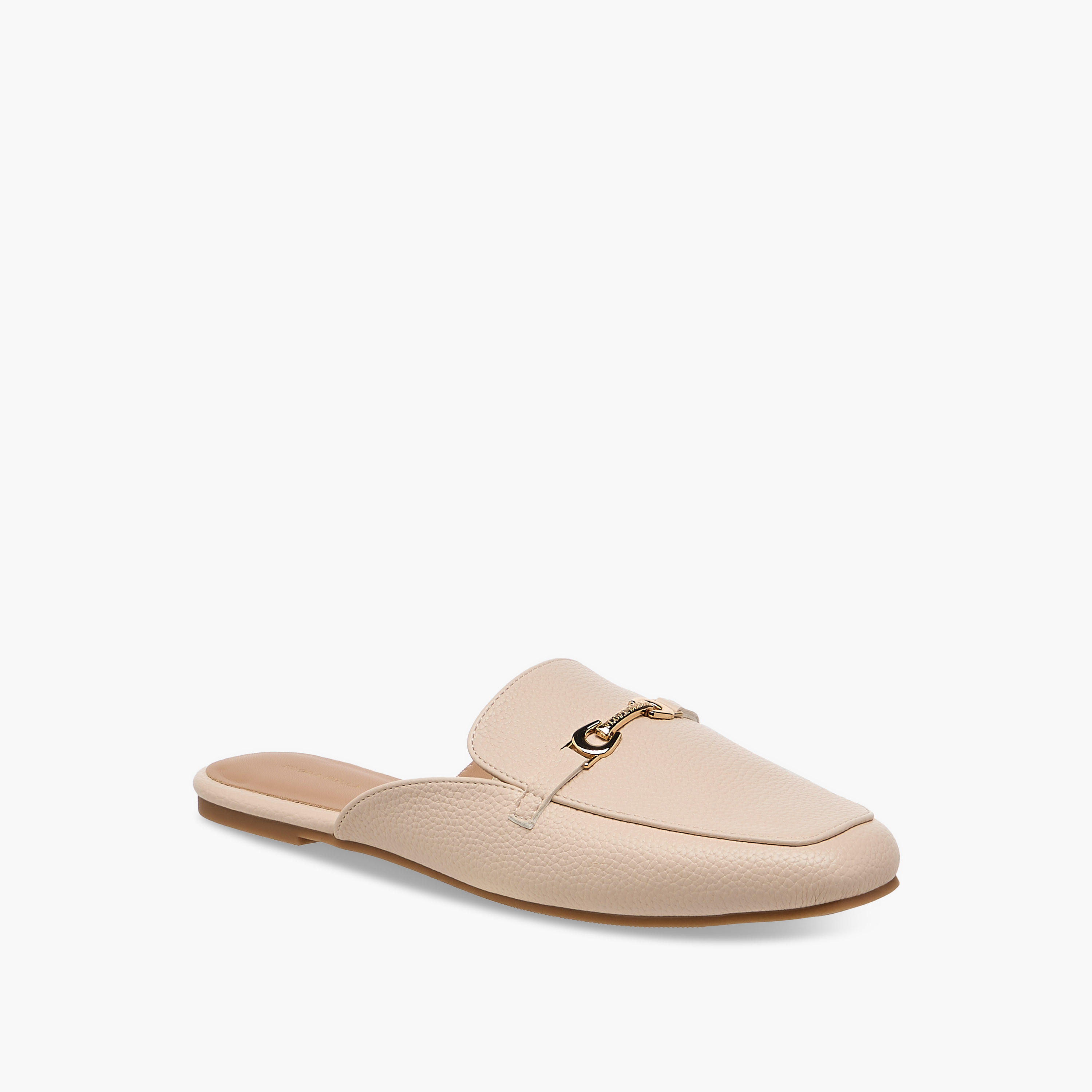 Flora Bella Textured Slip-On Mules with Metal Accent-women-shoes-flats-mules-image-2