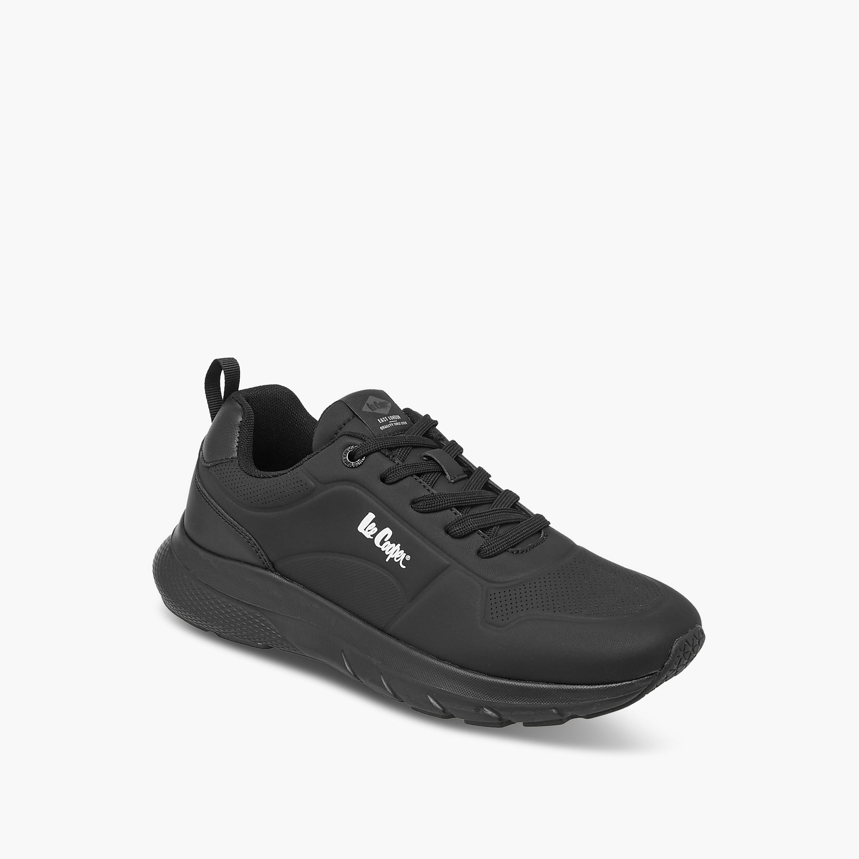 Lee Cooper Men's Logo Print Sneakers with Lace-Up Closure-men-shoes-sneakers-image-3