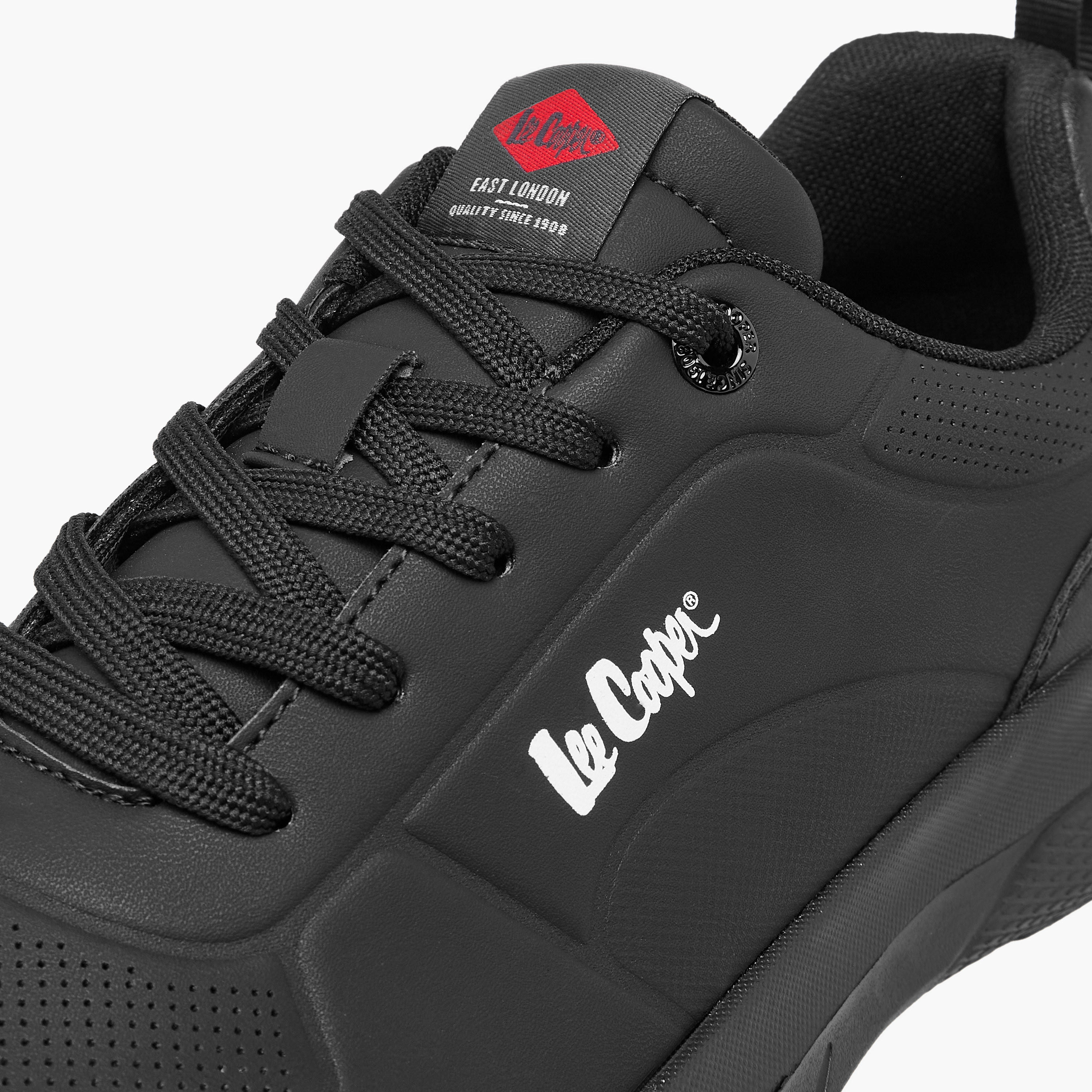 Lee Cooper Men's Logo Print Sneakers with Lace-Up Closure-men-shoes-sneakers-image-5