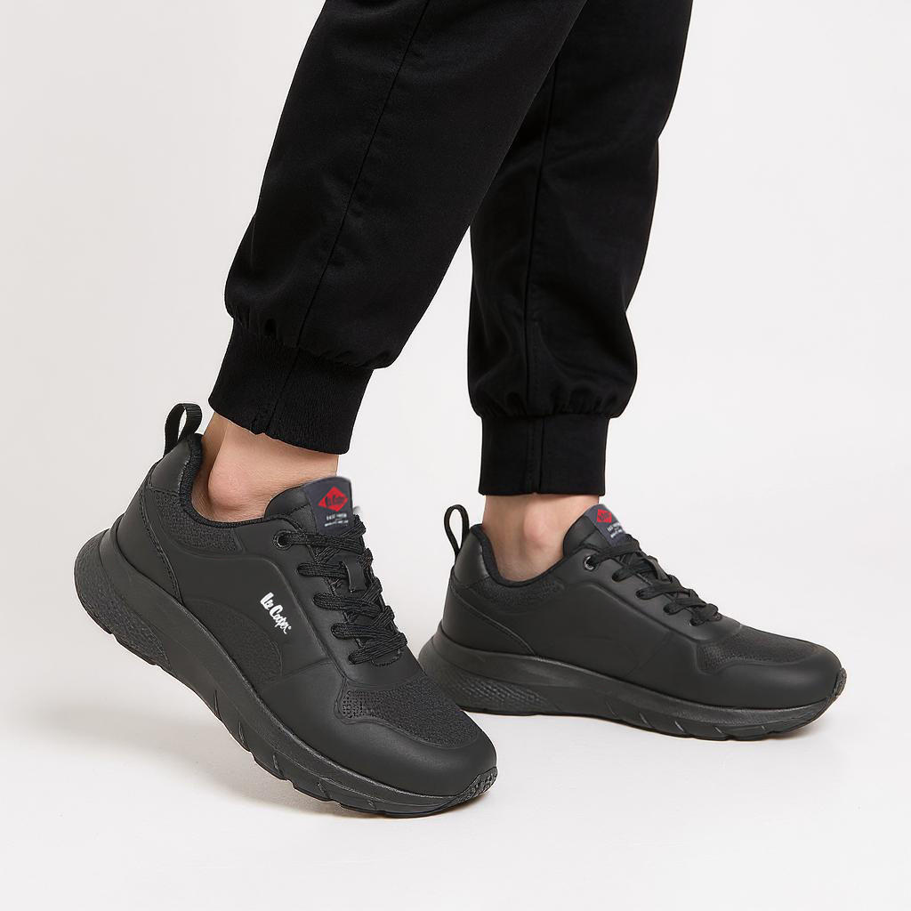 Lee Cooper Men's Logo Print Sneakers with Lace-Up Closure-men-shoes-sneakers-image-2