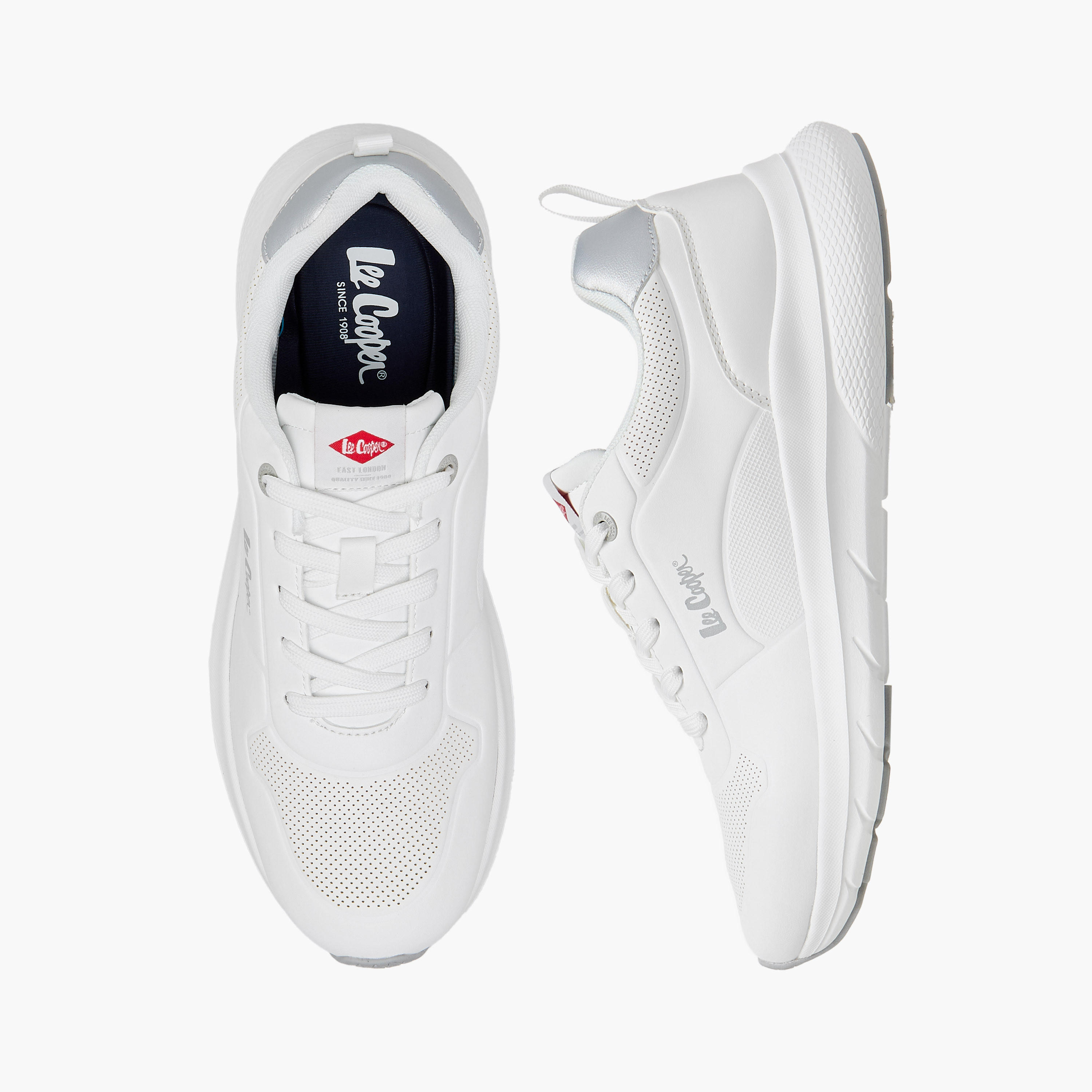 Lee Cooper Men's Logo Print Sneakers with Lace-Up Closure-men-shoes-sneakers-image-1
