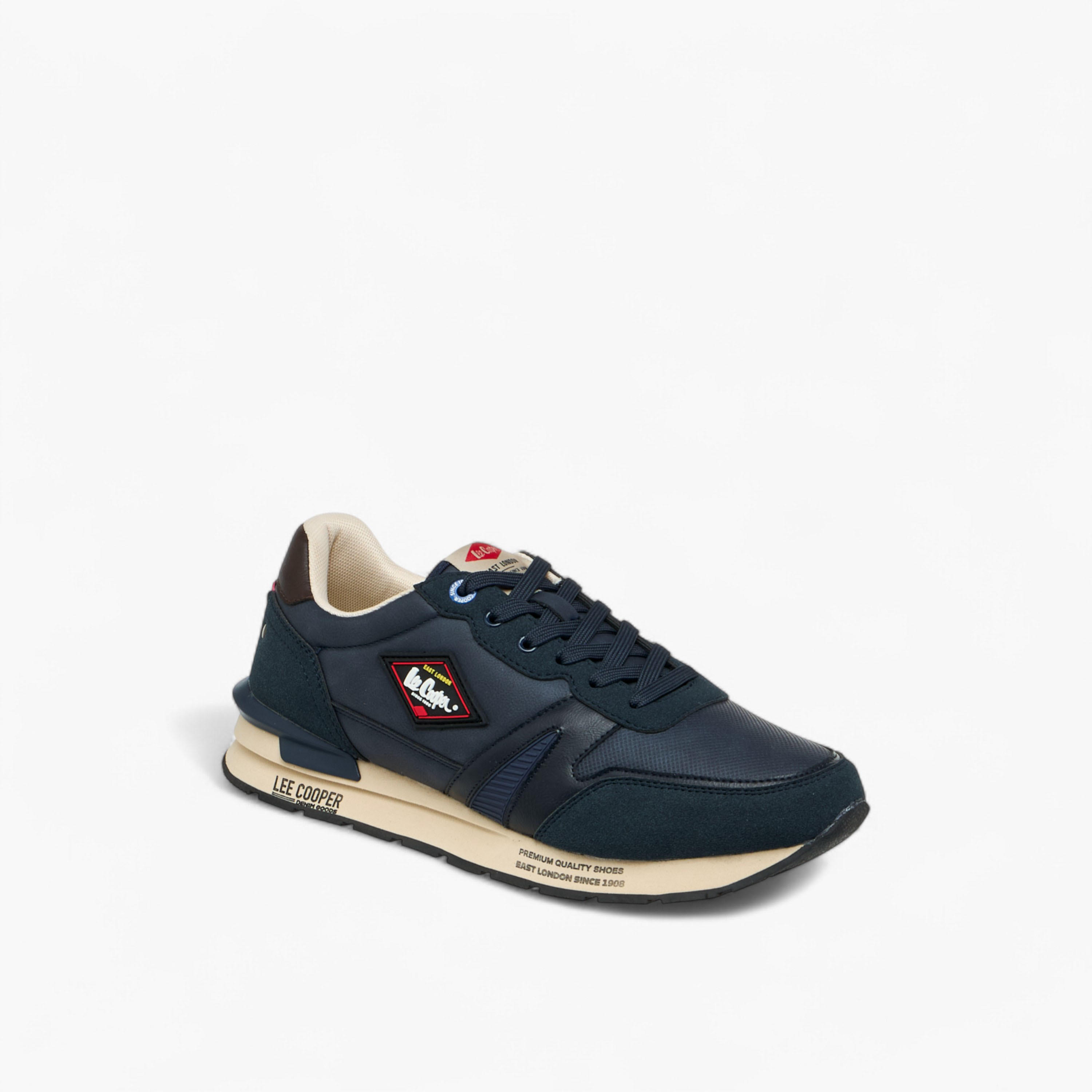 Lee Cooper Men's Panelled Lace-Up Sneakers-men-shoes-sneakers-image-2