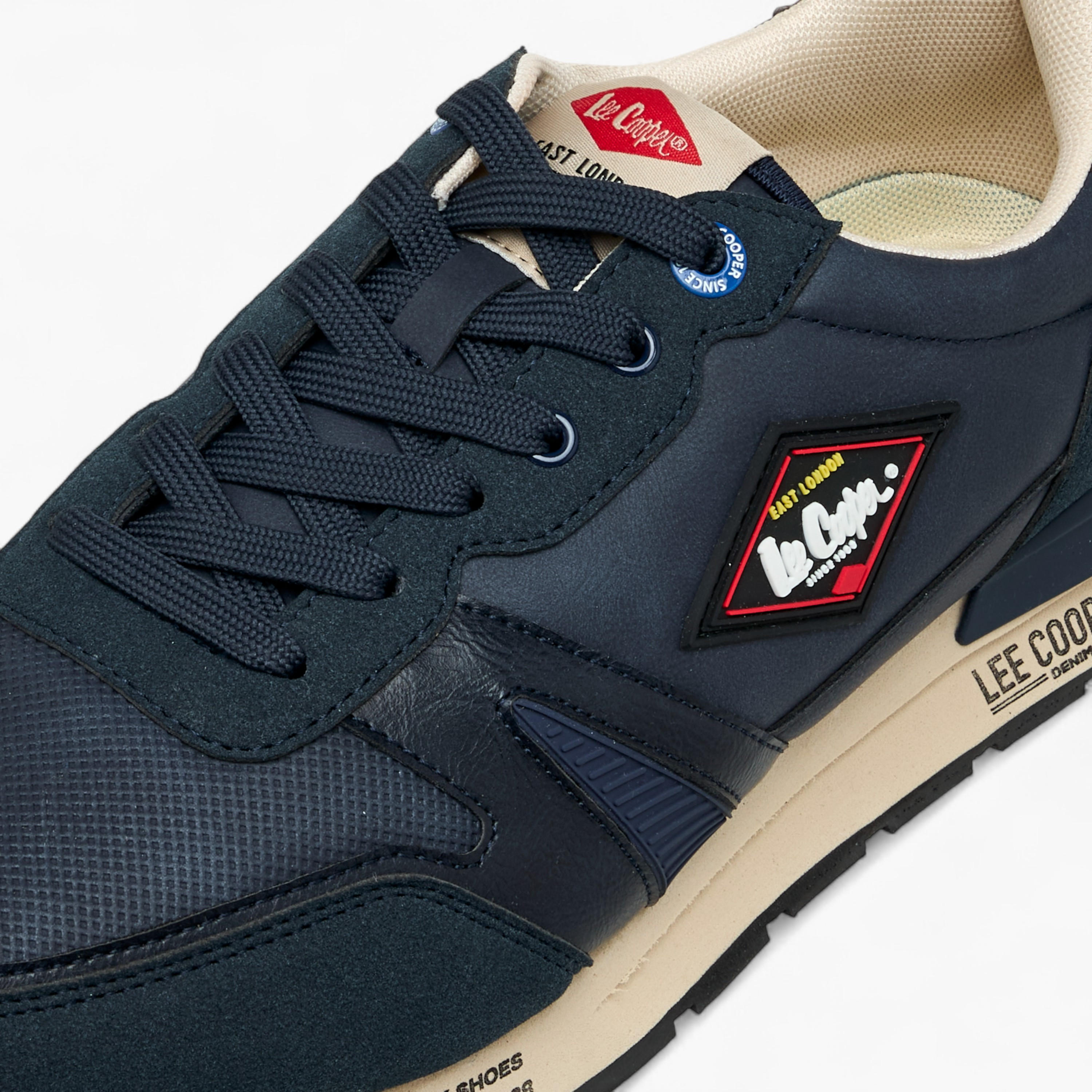Lee Cooper Men's Panelled Lace-Up Sneakers-men-shoes-sneakers-image-4