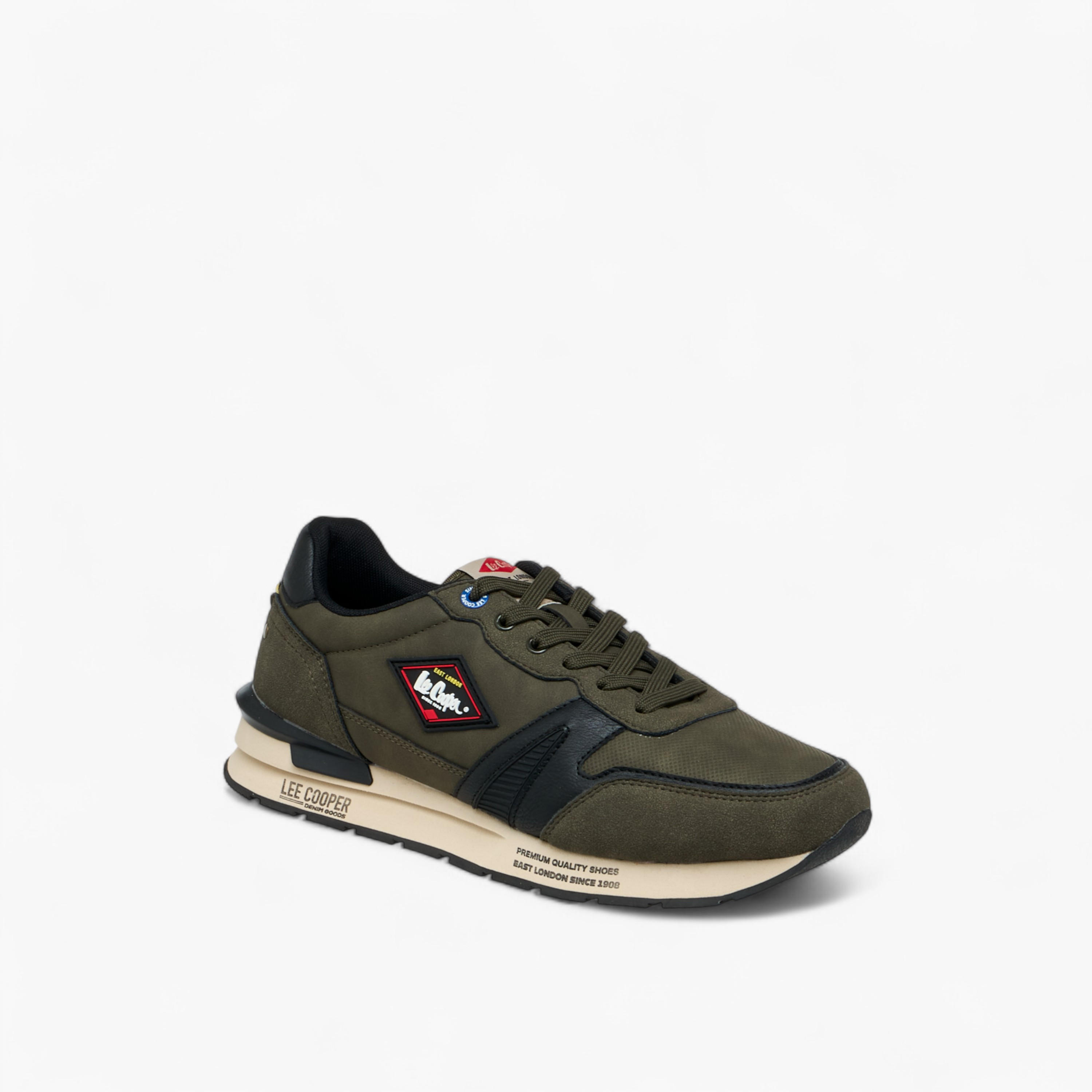 Lee Cooper Men's Panelled Lace-Up Sneakers-men-shoes-sneakers-image-2