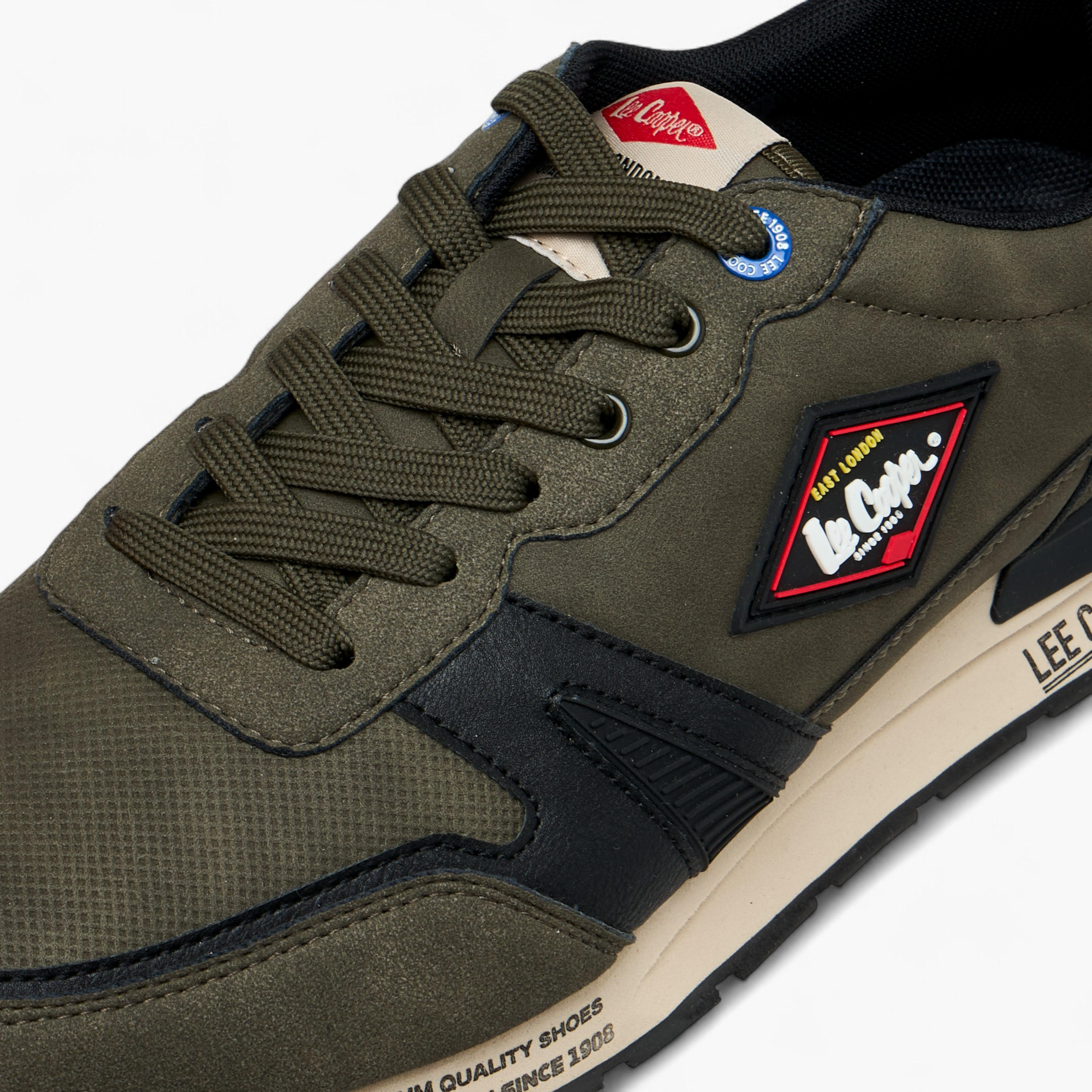 Lee Cooper Men's Panelled Lace-Up Sneakers-men-shoes-sneakers-image-4
