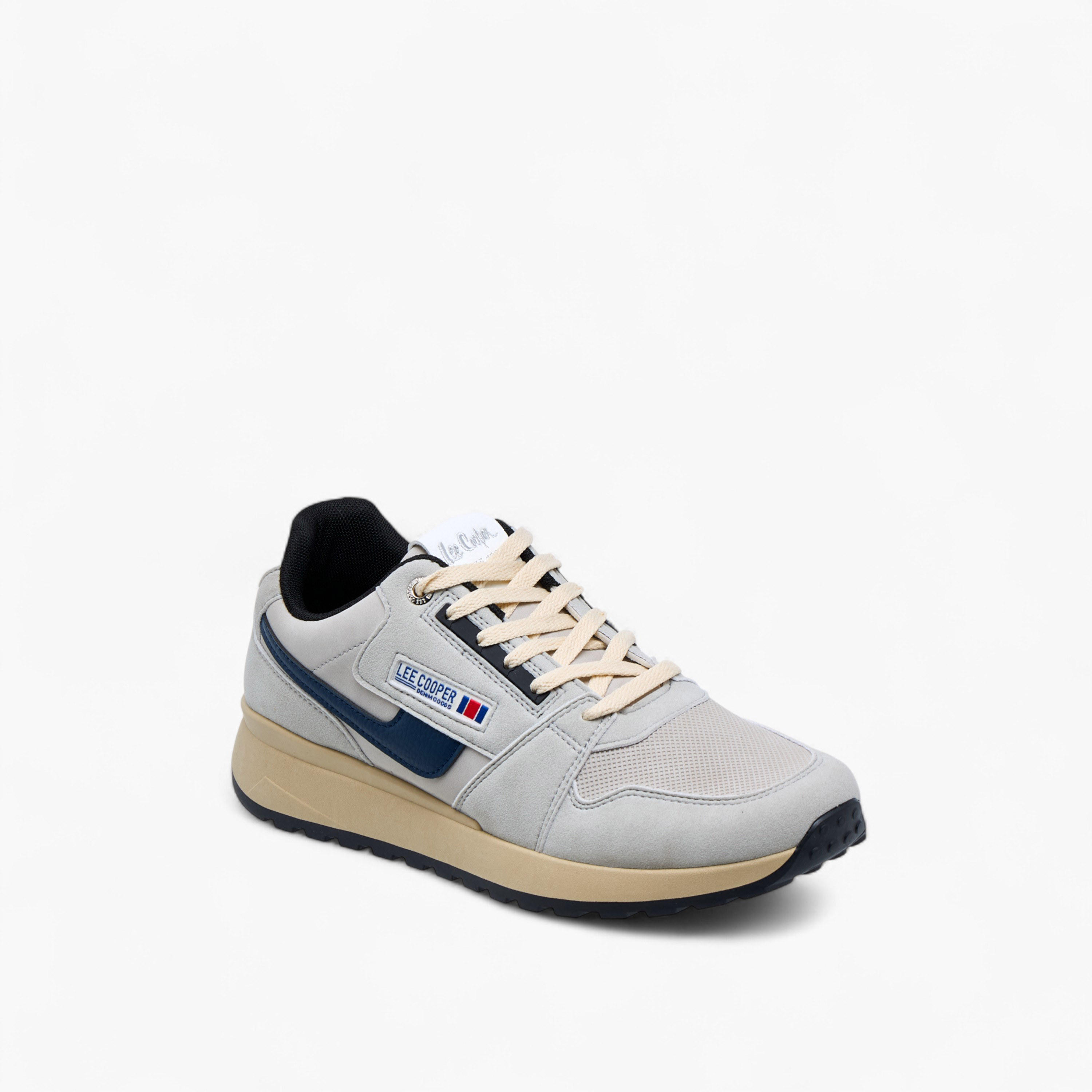 Lee Cooper Men's Panelled Lace-Up Sneakers-men-shoes-sneakers-image-2